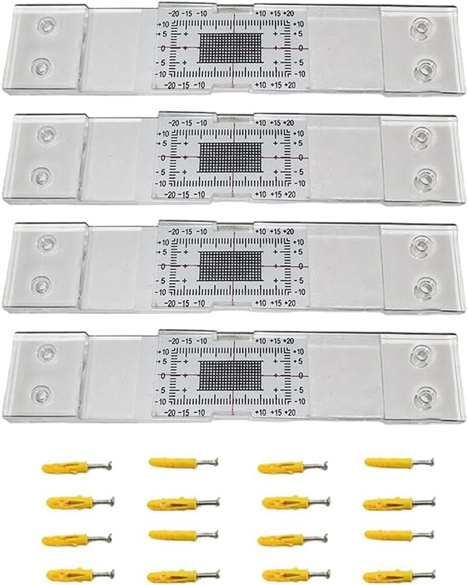 Risslehre – 4-teilig – Acryl – Bauwerksüberwachung – Bau Und Sanierung – Standard Und Abgewinkelt