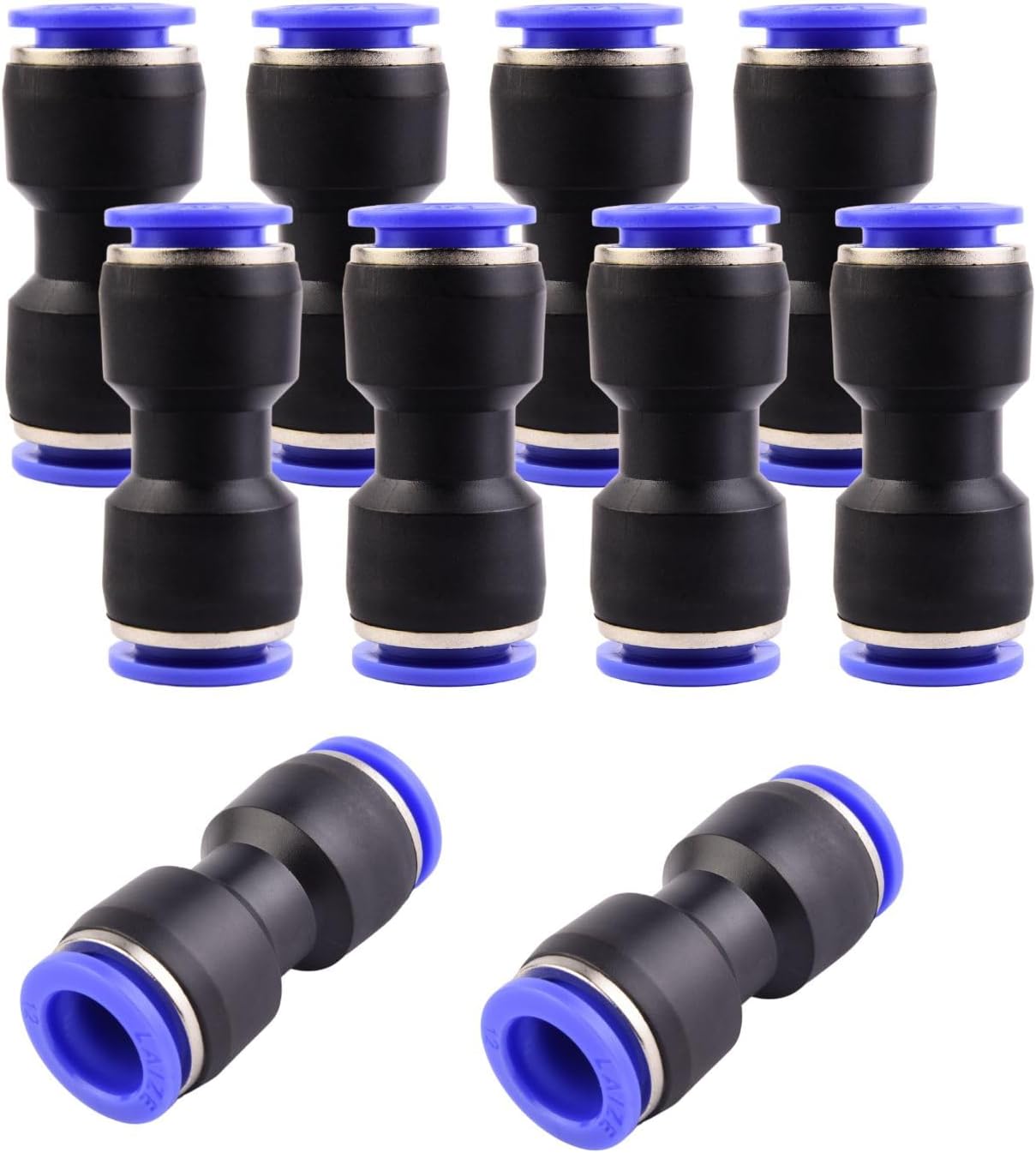 Packung Mit 10 Pneumatischen 12-mm-verschraubungen – Gerade Pneumatische Schnellkupplungen – 12 Mm – Pneumatikwerkzeuge Für Schnellkupplungen Für Druckluft
