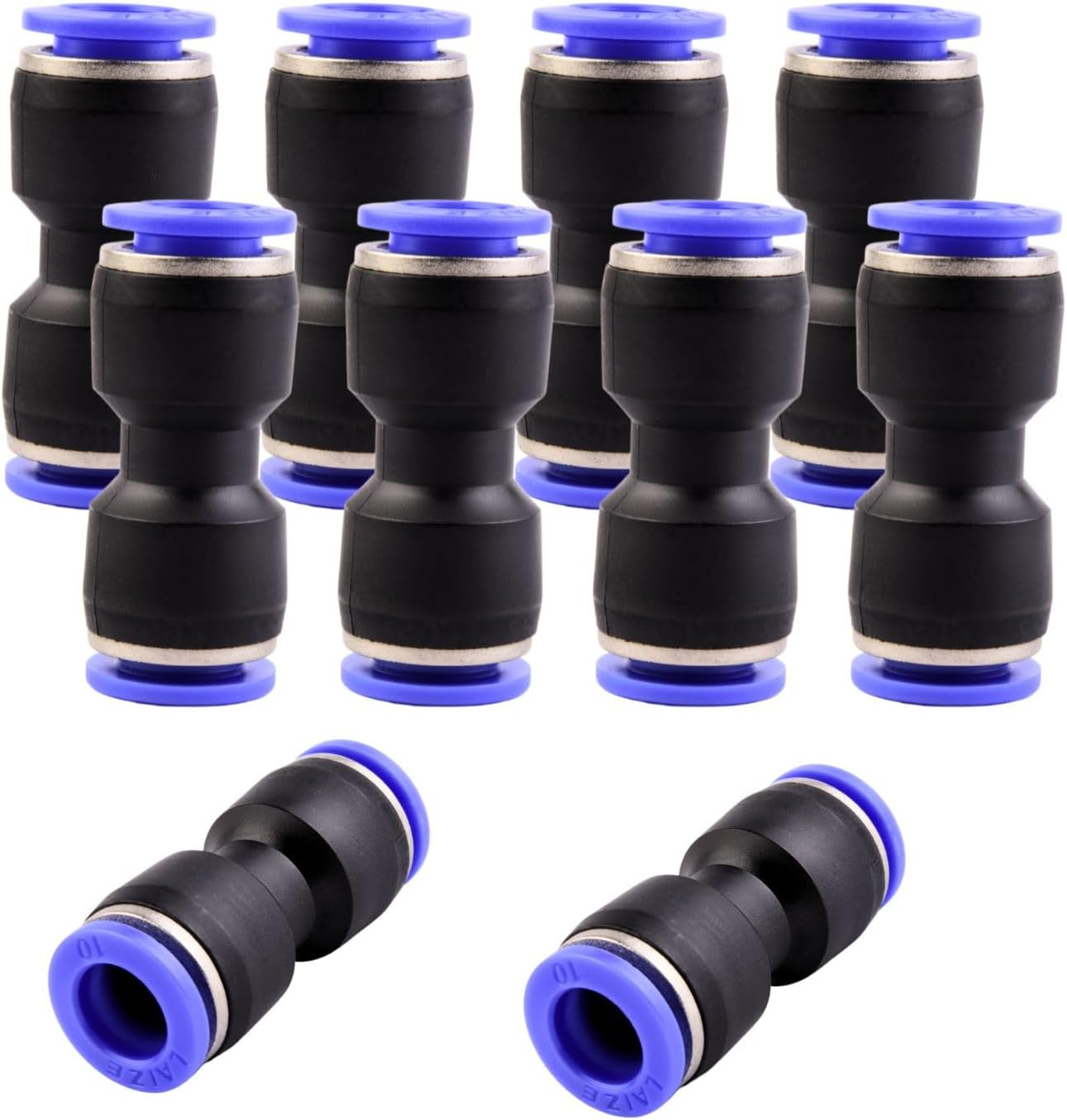 Packung Mit 10 Pneumatischen 10-mm-verschraubungen – Schnellkupplung – Gerade Pneumatische Verschraubungen – 10 Mm – Pneumatikwerkzeuge Für Schnellkupplungen Für Druckluft