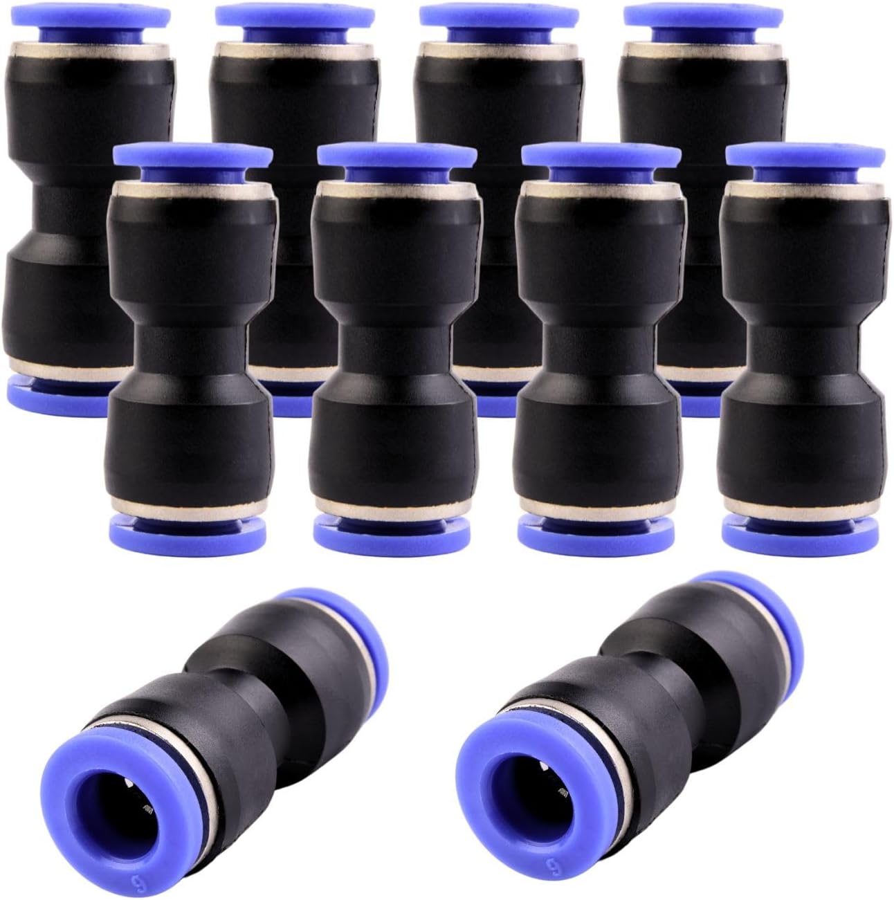 Packung Mit 10 Pneumatischen 9-mm-verbindern – Schnellkupplung – Gerade Pneumatik – 9 Mm – Pneumatikwerkzeuge Für Schnellkupplungen Für Druckluft