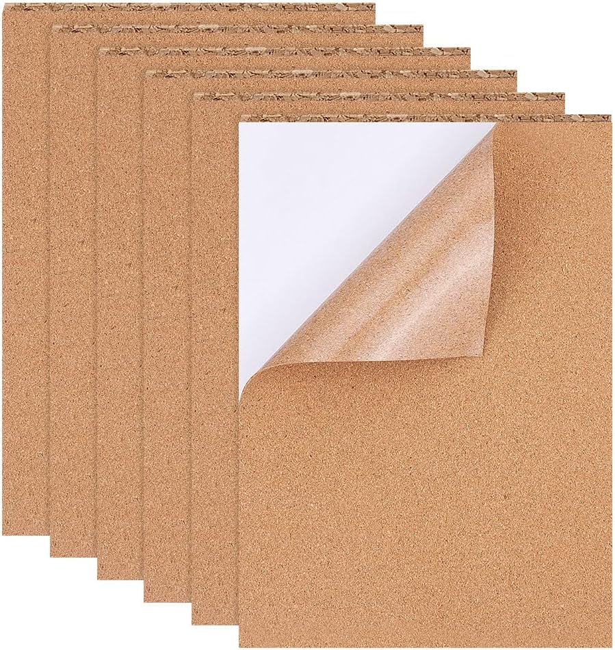 Selbstklebende Korkplatten – 8er-pack – Natur, 1 Mm – Isolierung Und Schutz – Böden, Wände, Heimwerkerbedarf – 21 X 30 Cm