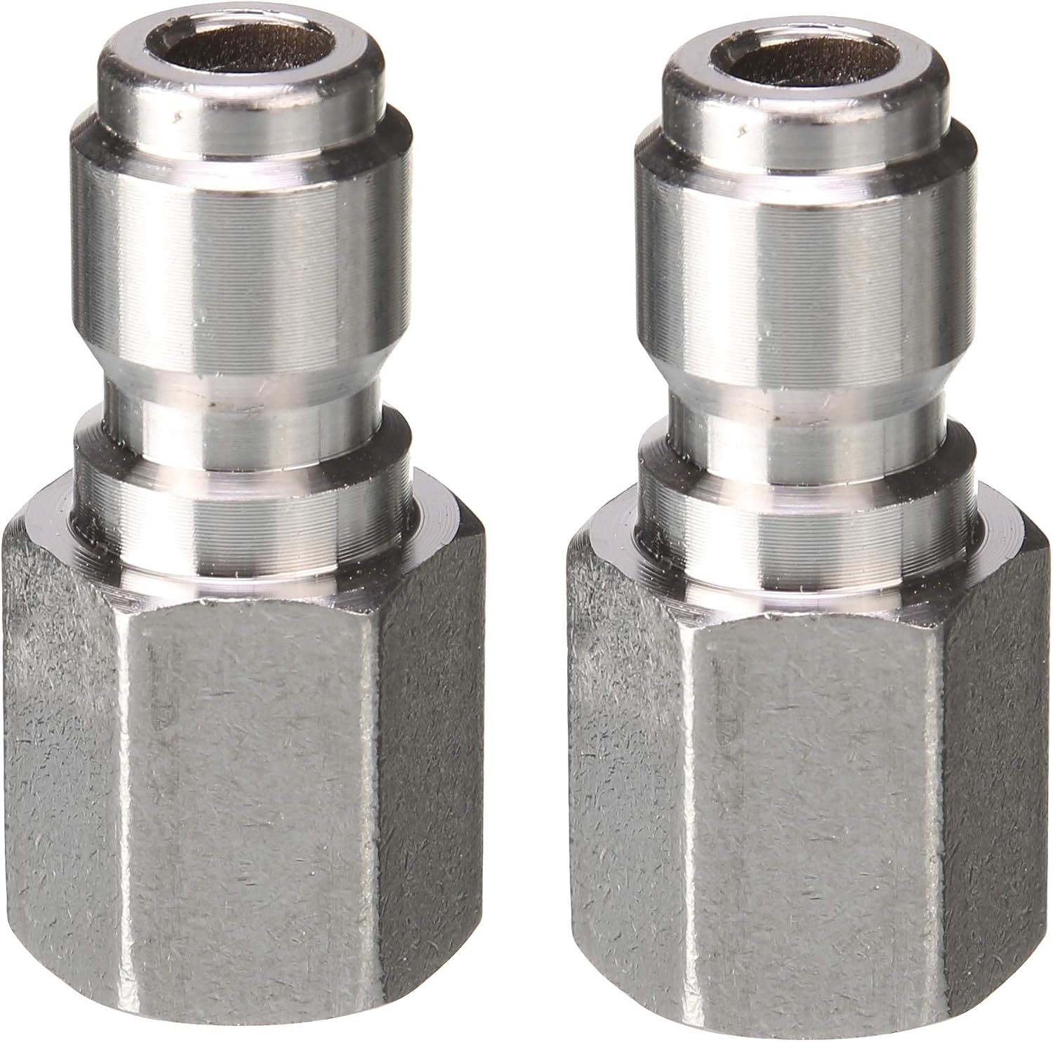 Werkzeugset Bestehend Aus 2 Hochdruckreiniger-adaptern, 1/4 Zoll Npt-innengewinde, Schnellkupplungsstecker, Edelstahlkupplung, 5000 Psi (345 Bar)