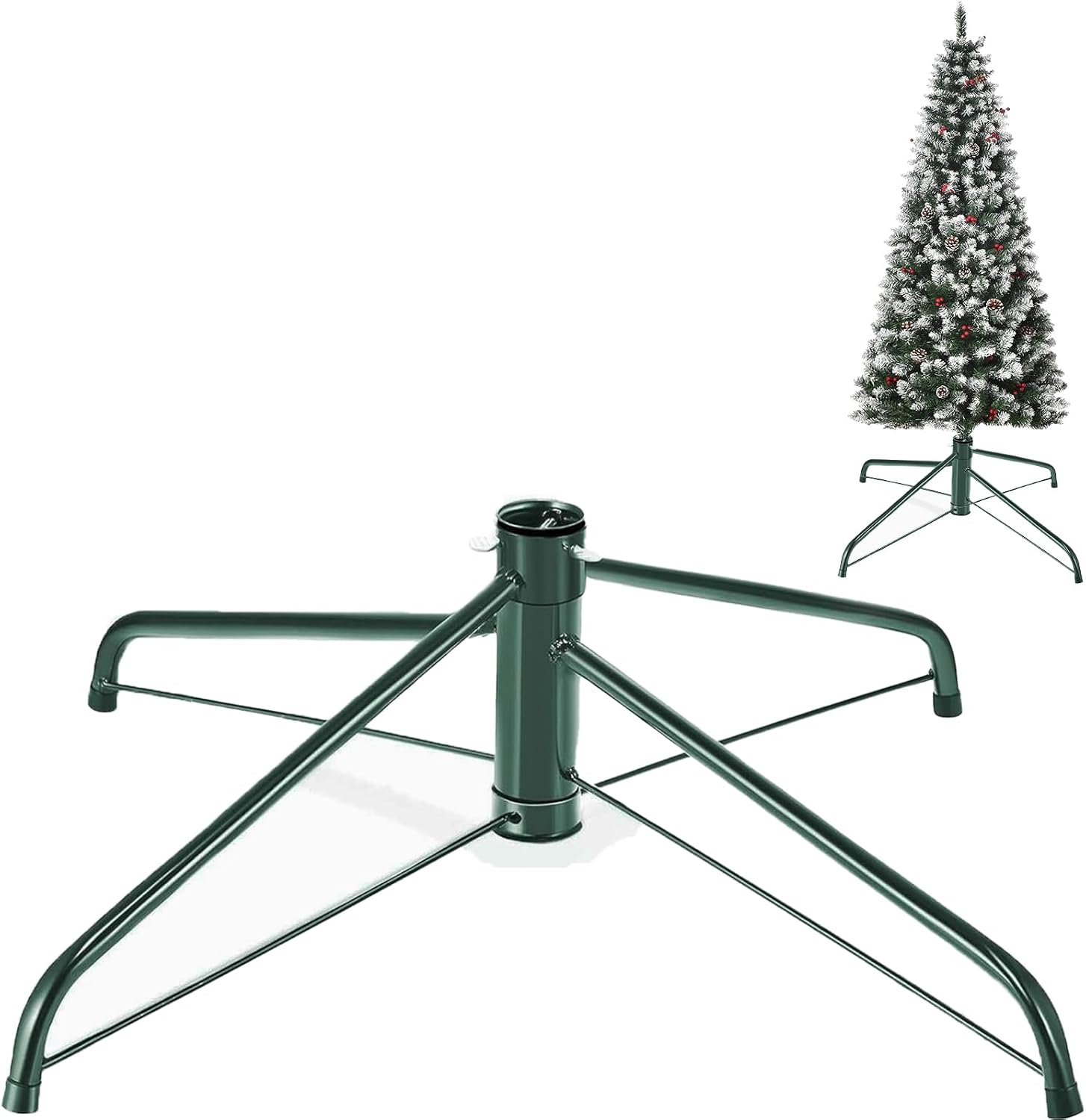 Weihnachtsbaumständer, Metallständer Mit Gummifüßen Und Schrauben, 35 Cm Faltbarer Weihnachtsbaumständer, Dreibein-eisenfuß Für 120 Cm, 150 Cm Und 180 Cm Hohe Weihnachtsbäume