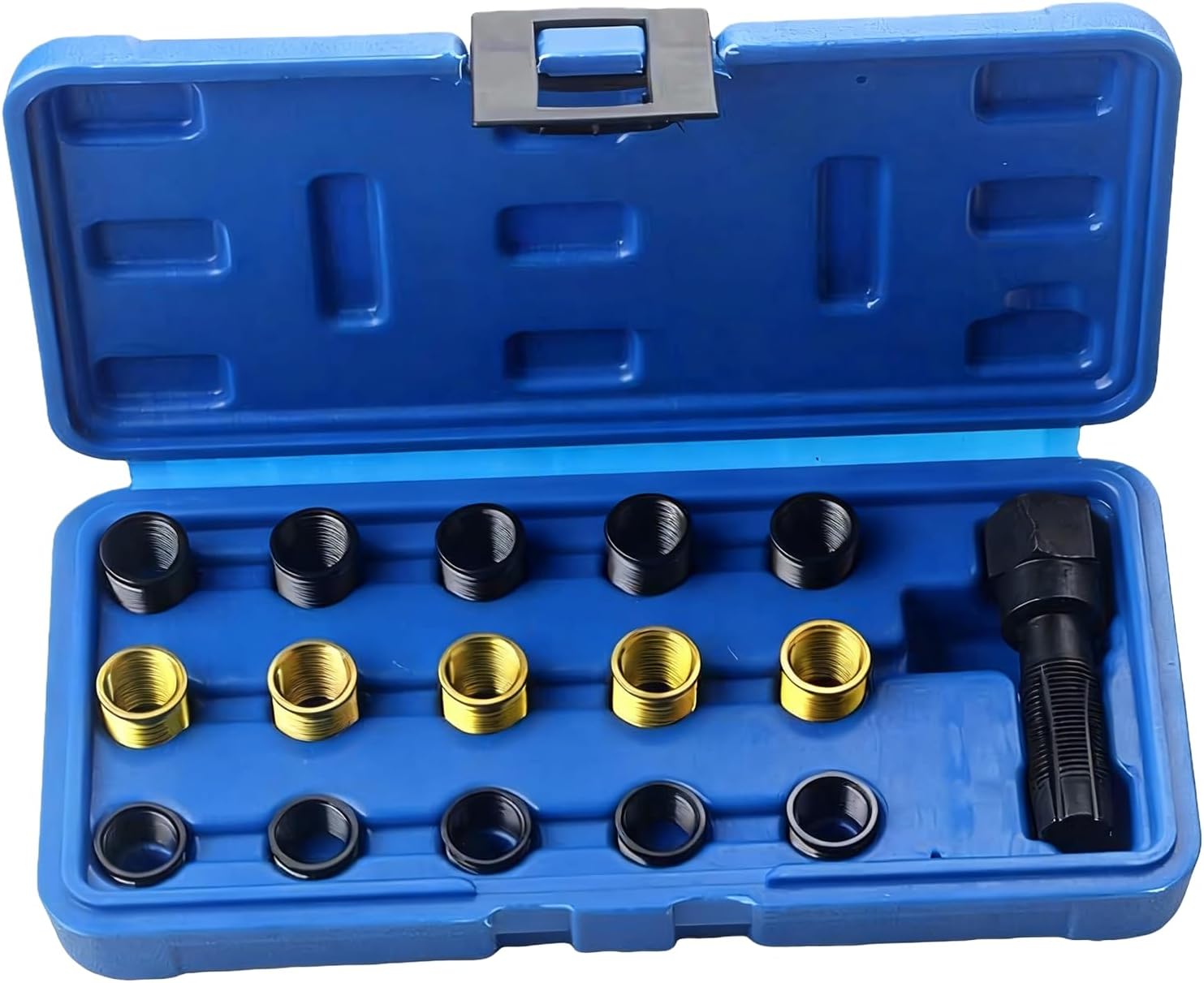 Zündkerzengewinde-reparaturset M14x1,25 – 16-teilig – Kohlenstoffstahl – Repariert Beschädigte Gewinde – Auto Und Rasenmäher – Aufbewahrungsbox