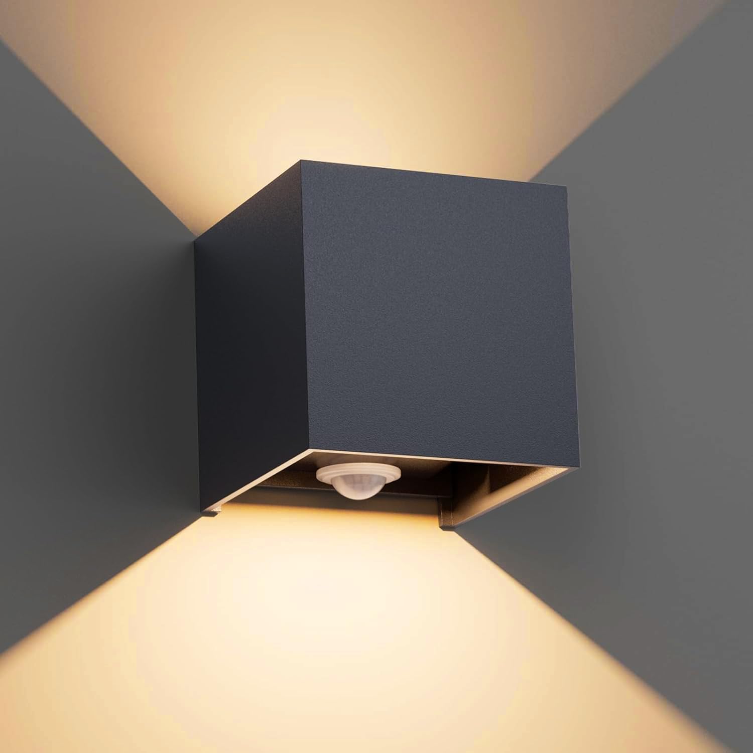 Außenwandleuchte – 12 W – Aluminium – Bewegungsmelder – Ip65 – Anthrazit