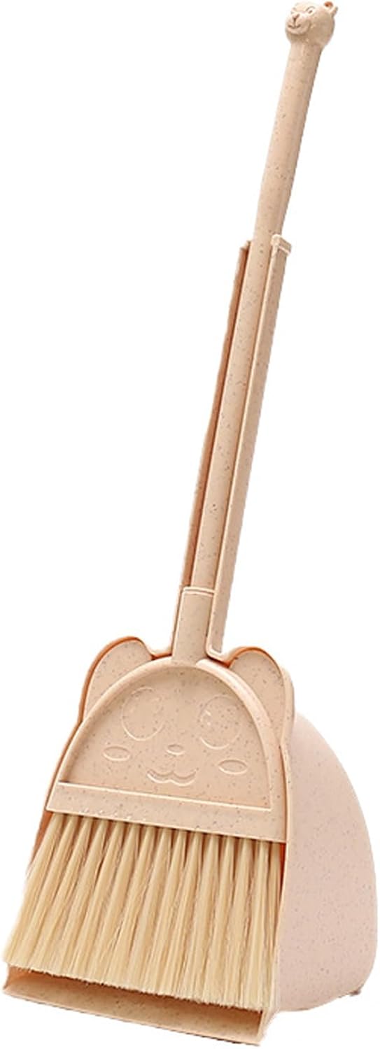 Besen- Und Kehrschaufel-set – 2-teilig – Abs-kunststoff – Pädagogisches Reinigungsset – Vorschule – Beige