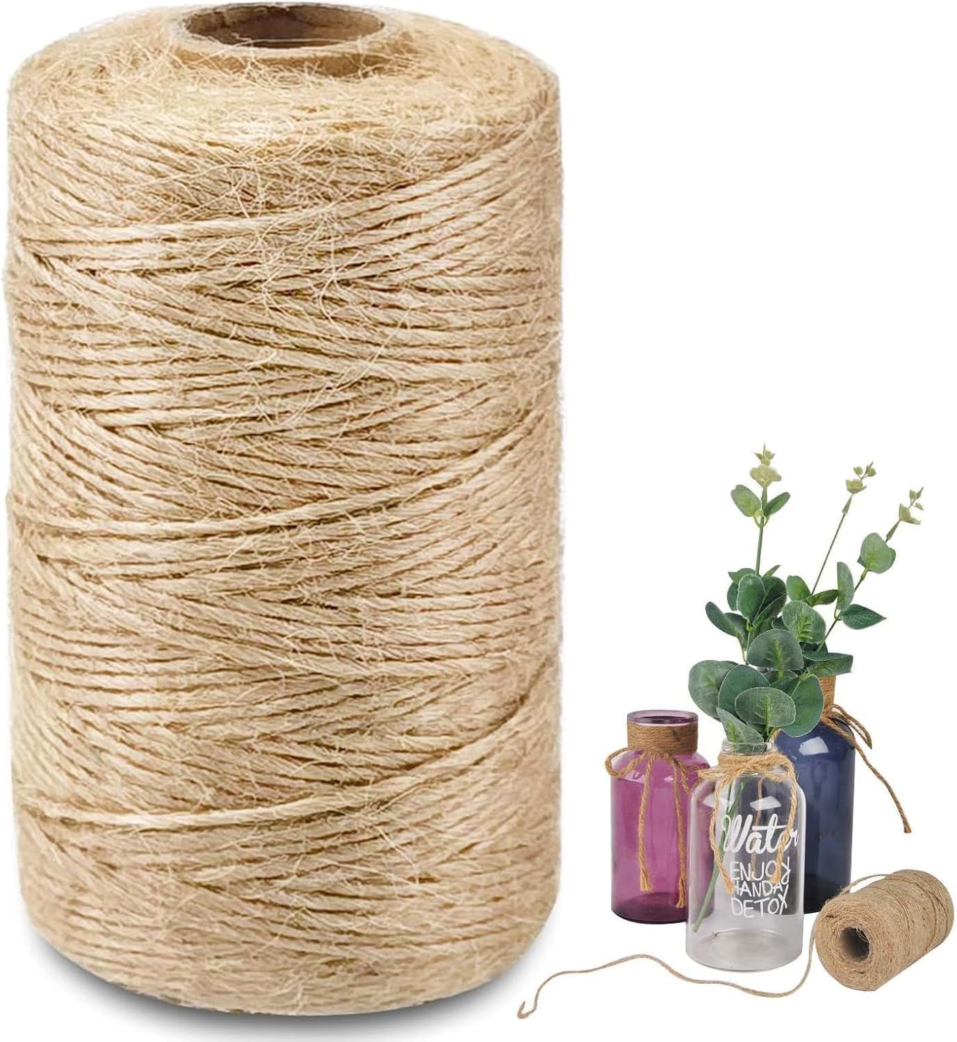 Natur-juteschnur – 100 M – Ø 1,5 Mm – Starkes Seil – Gartenarbeit, Heimwerken, Dekoration
