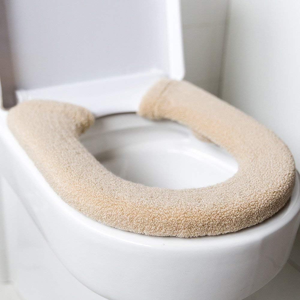 Wc-sitzbezug – 1 Stück – Dickes, Beigefarbenes Material – Antibakteriell Und Wärmend – Für Den Einsatz Im Winter – Universalgröße 70 X 15 Cm