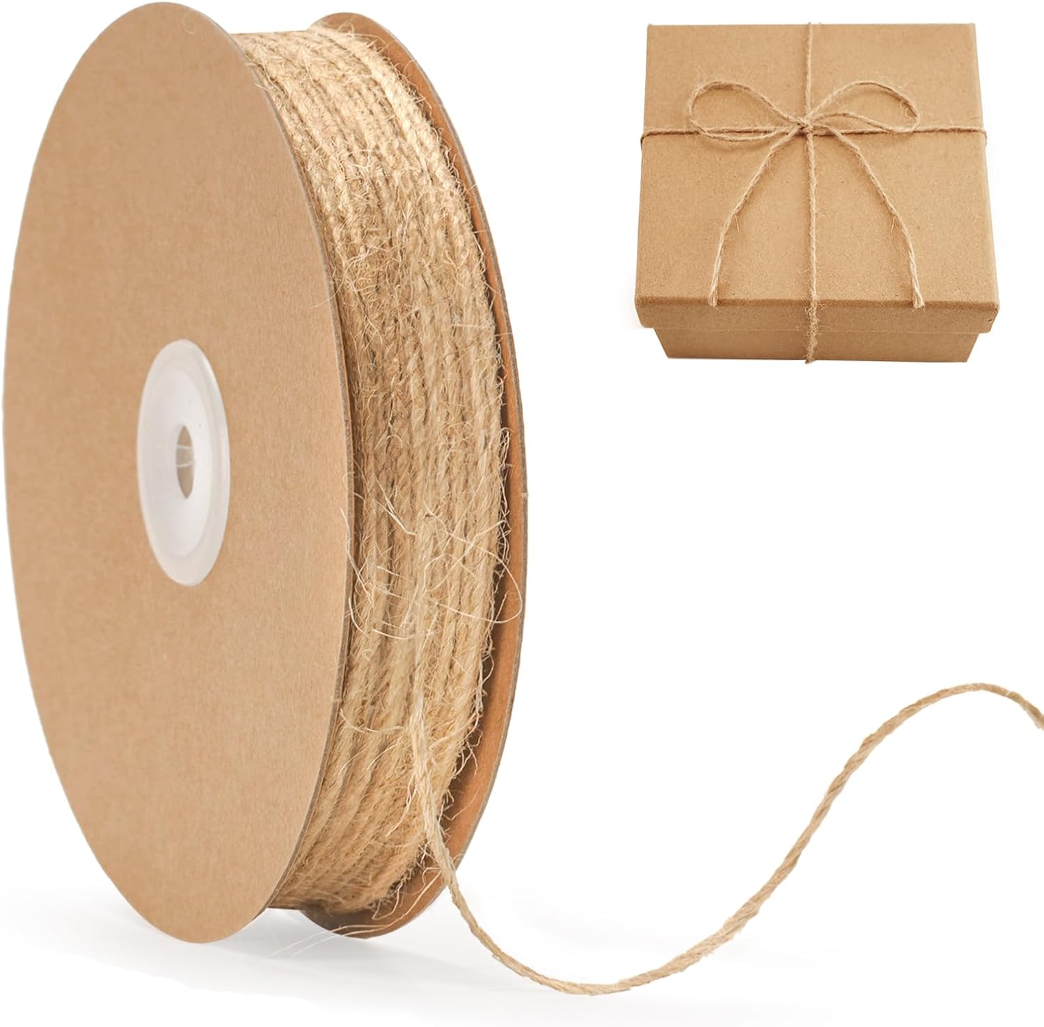 Natur-juteschnur – 100 M – 1,5 Mm Geflochtenes Seil – Stark Und Flexibel – Gartenarbeit, Geschenke, Bastelarbeiten – Praktische Spule