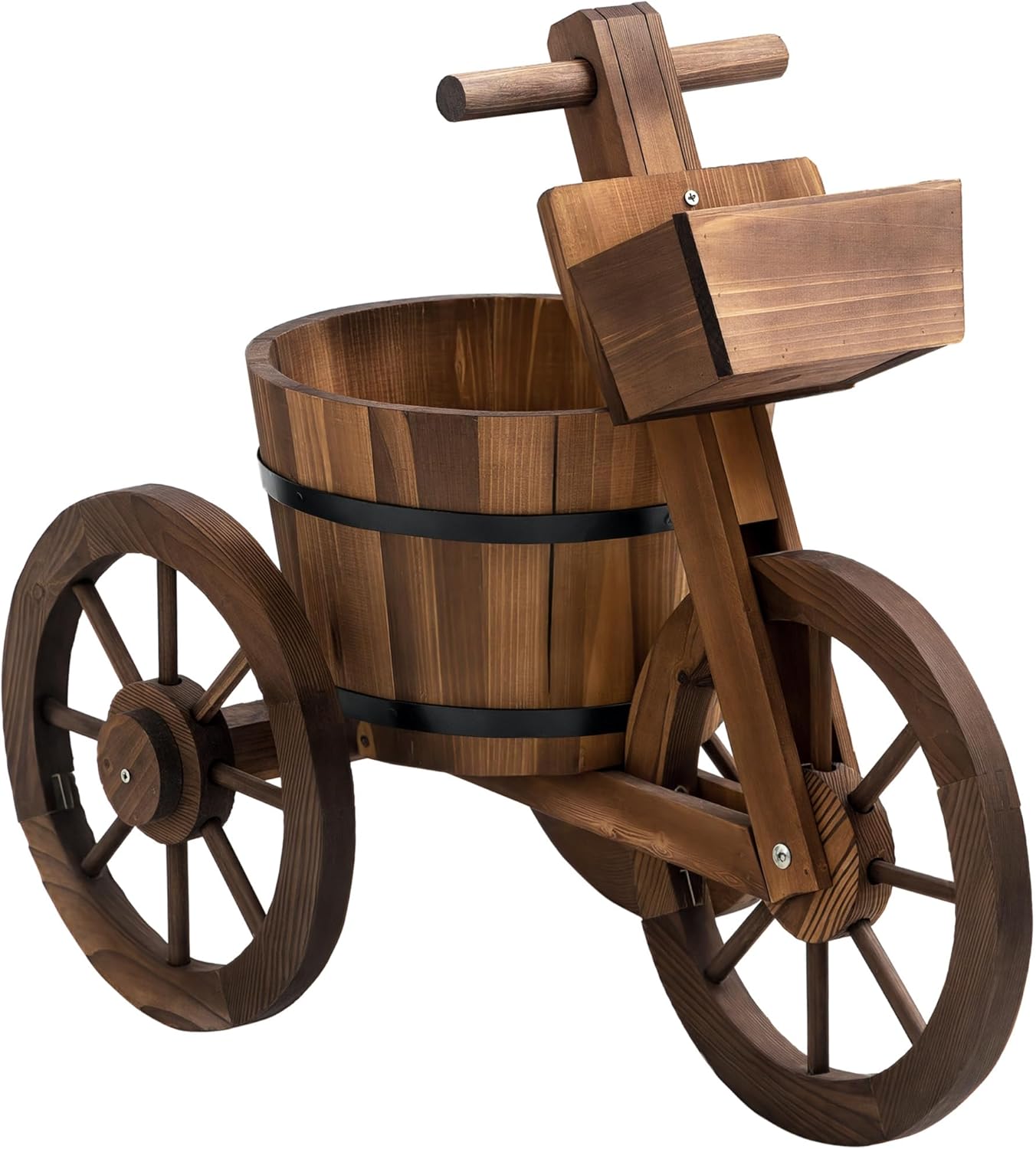 Dreiradförmiger Pflanzenständer – 1 Stück – Tannenholz – Dekorativer Präsentationsständer – Garten, Balkon, Terrasse – 52 X 31 X 45 Cm