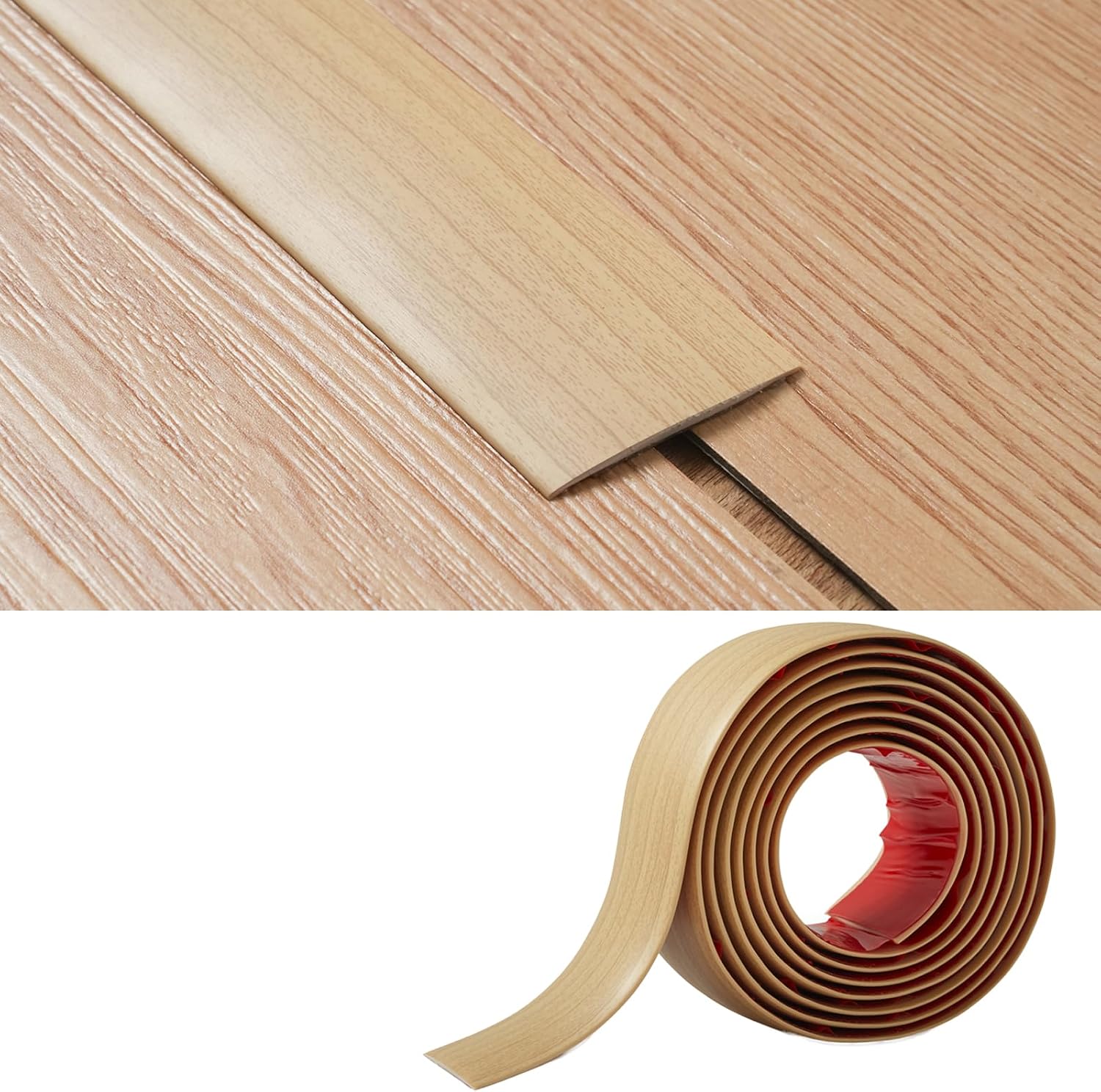 2 M Pvc-übergangsprofil – 1 Stück – Beige Eichenmaserung – 2 Mm Dick – Für Boden- Und Türschwellen – 5 Cm Breit