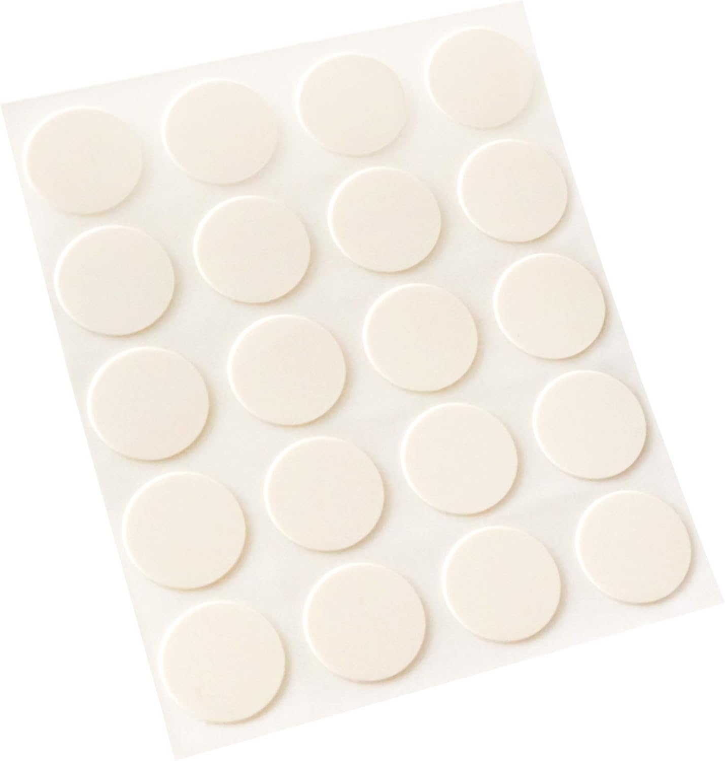 Adsamm® / 20 X Selbstklebende Schraubenkopfkappen / Cremefarben / Ø 13 Mm / Rund / Selbstklebende Kappen Mit Einer Dicke Von 0,45 Mm, Von Adsamm®