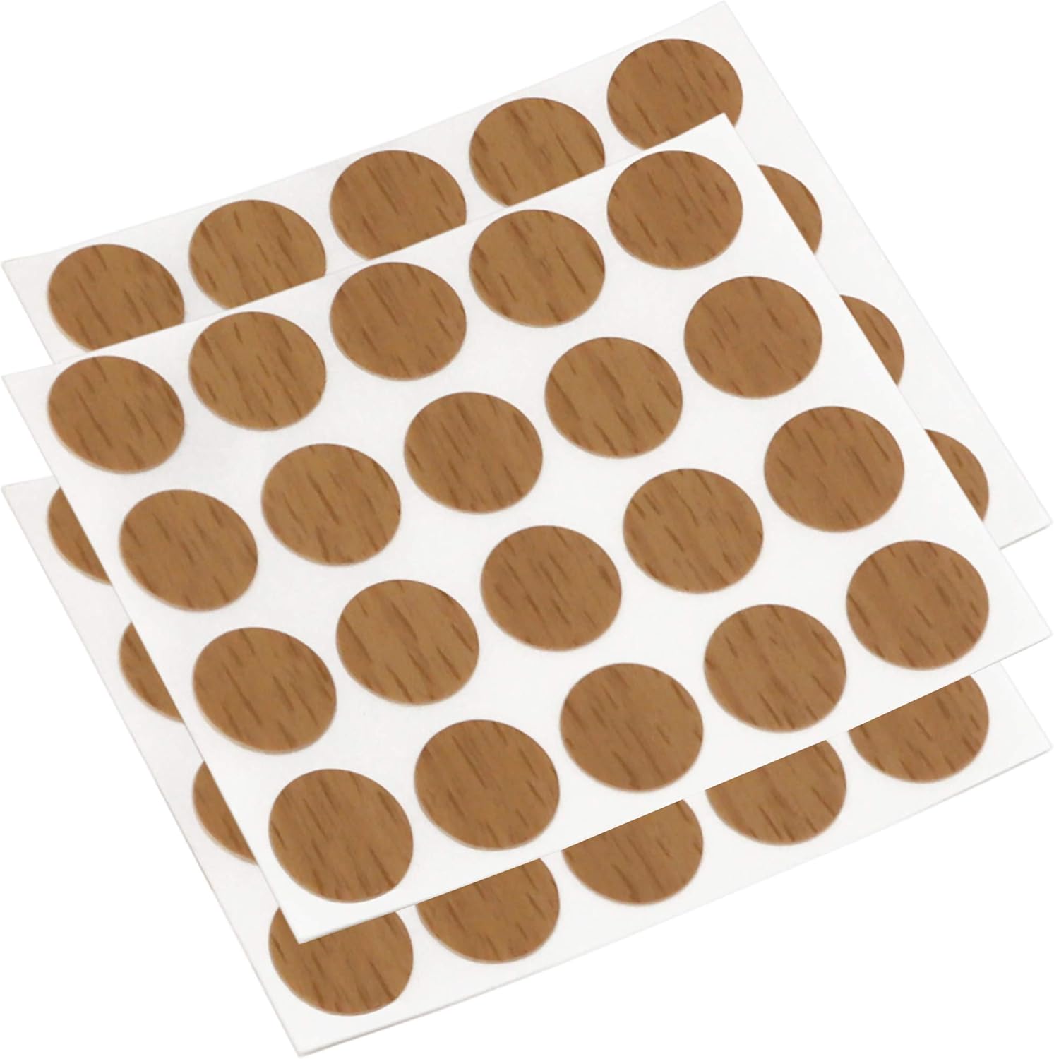 Adsamm® / 60 X Selbstklebende Schraubenkopfkappen / Walnuss / Ø 13 Mm / Rund / Selbstklebende Kappen Mit Einer Geringen Dicke Von 0,45 Mm, Von Adsamm®