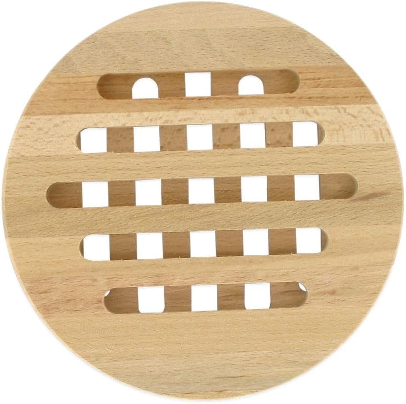 Runder Untersetzer – 1 Stück – Naturholz – Hitzebeständig – Für Töpfe Und Pfannen – 17,8 Cm