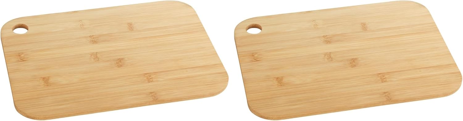 Schneidebrett Aus Bambus – 2er-set – Umweltfreundlich Und Robust – Schützt Die Klingen – Für Den Täglichen Gebrauch – 28 X 20 Cm