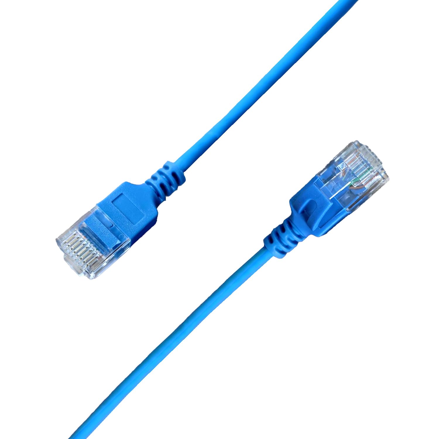 Cat 6a Ethernet-kabel – 20 Meter – Reines Kupfer 32awg – 10 Gbit/s Ultradünn – Für Router Und Server – Blau