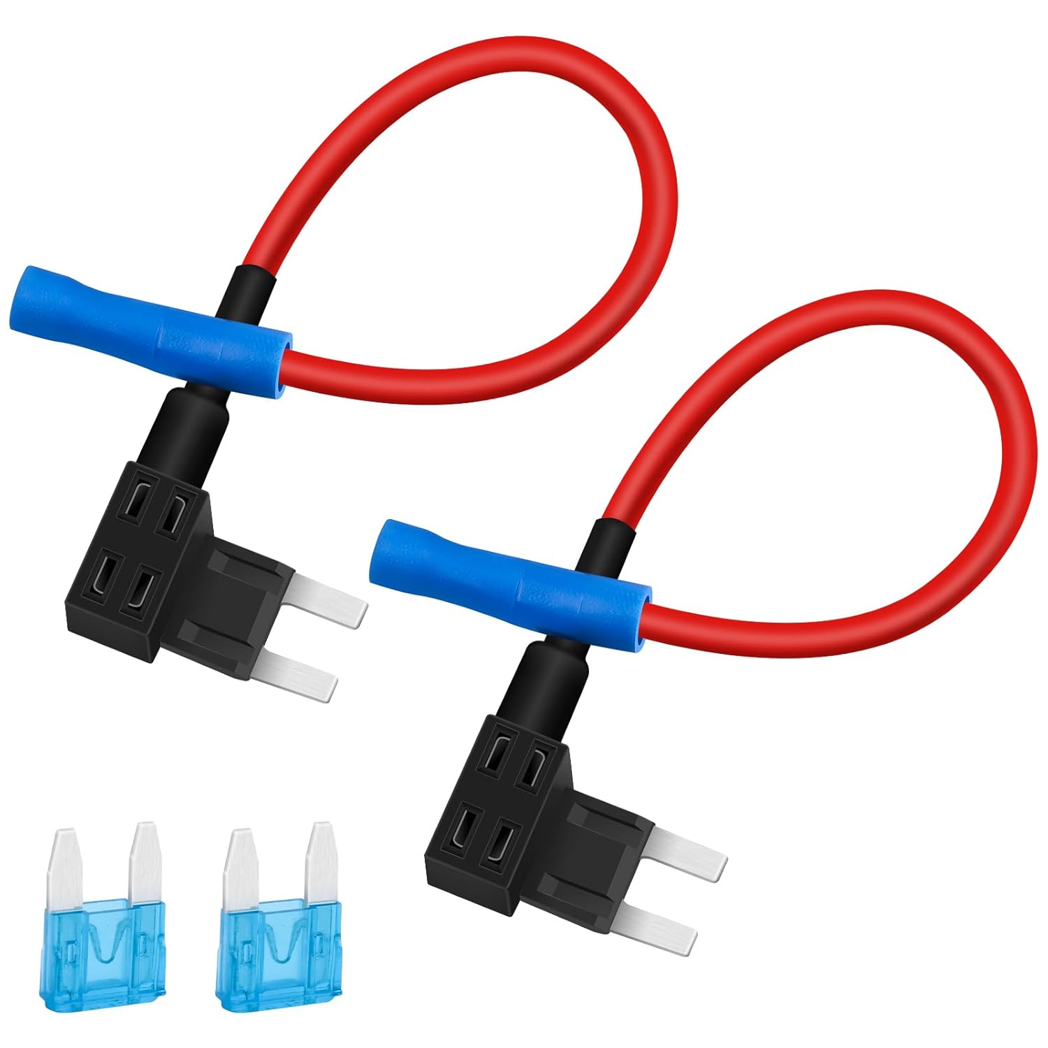Mini-sicherungsadapter – 2er-pack – Nylon Und Kupfer – Doppelsteckplatz 15 A – Für Auto, Lkw, Boot