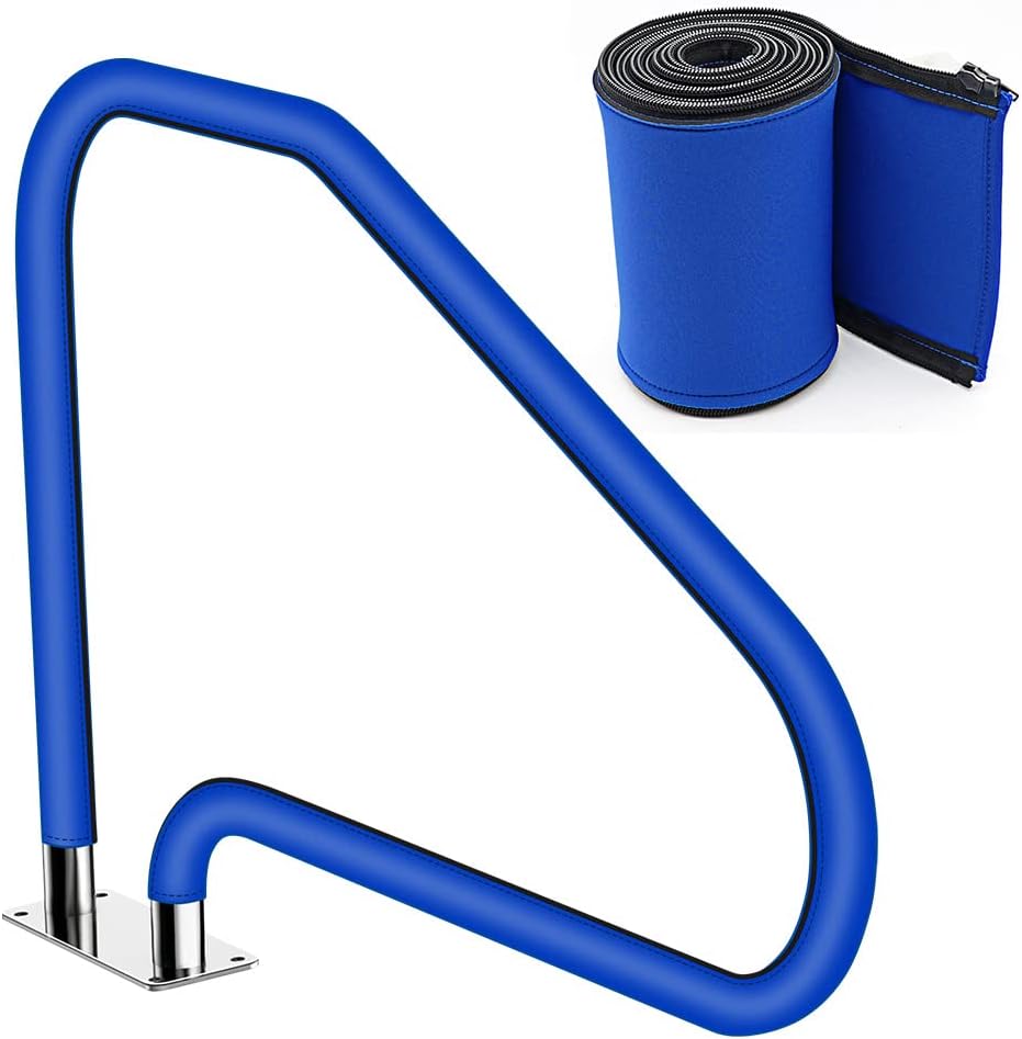 Handlaufabdeckung – 1-teilig – Blaues Neopren – Rutschfester Wärmeschutz – Für Außenpools Und Whirlpools – Länge 3 M