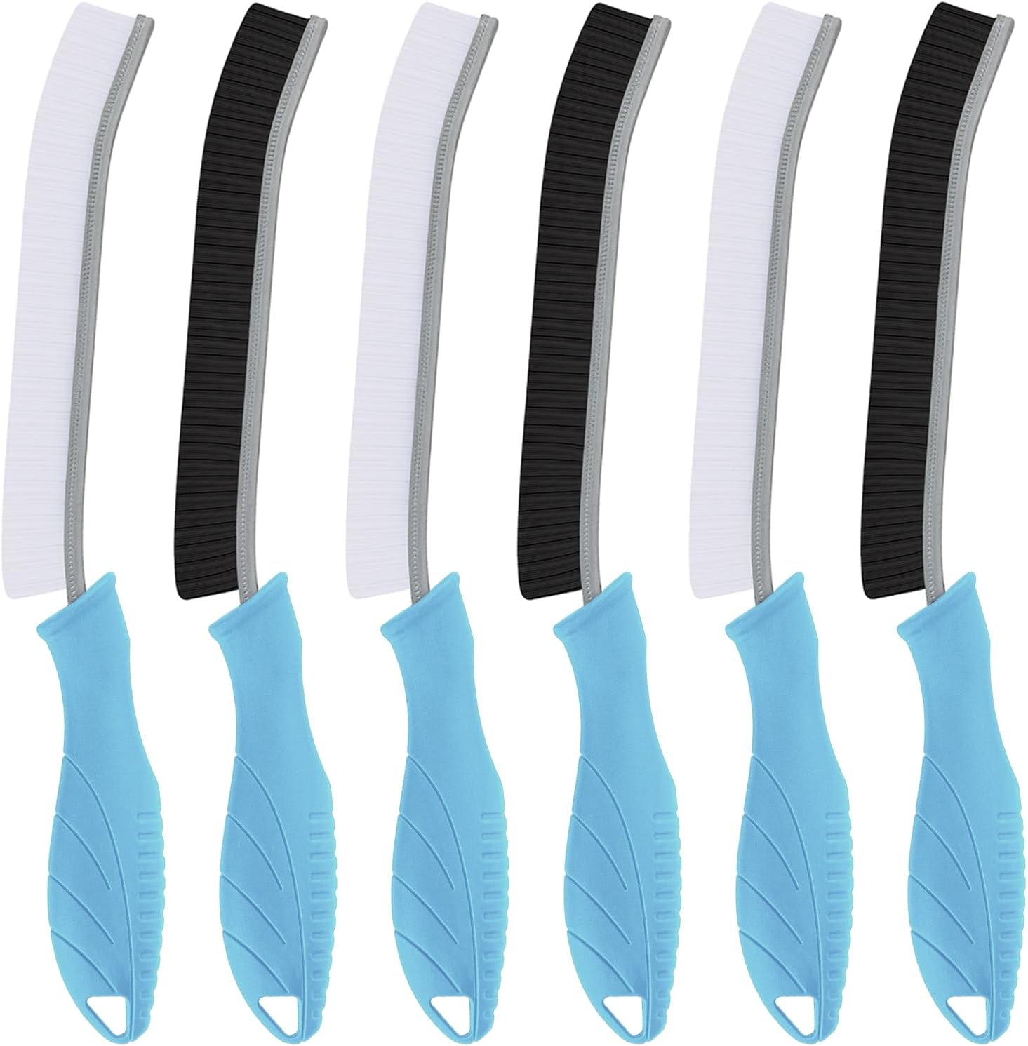 Set Mit 2 Feinen Bürsten – Blaues Nylon – Gründliche Reinigung Von Ecken – Bad & Küche – 6 Cm