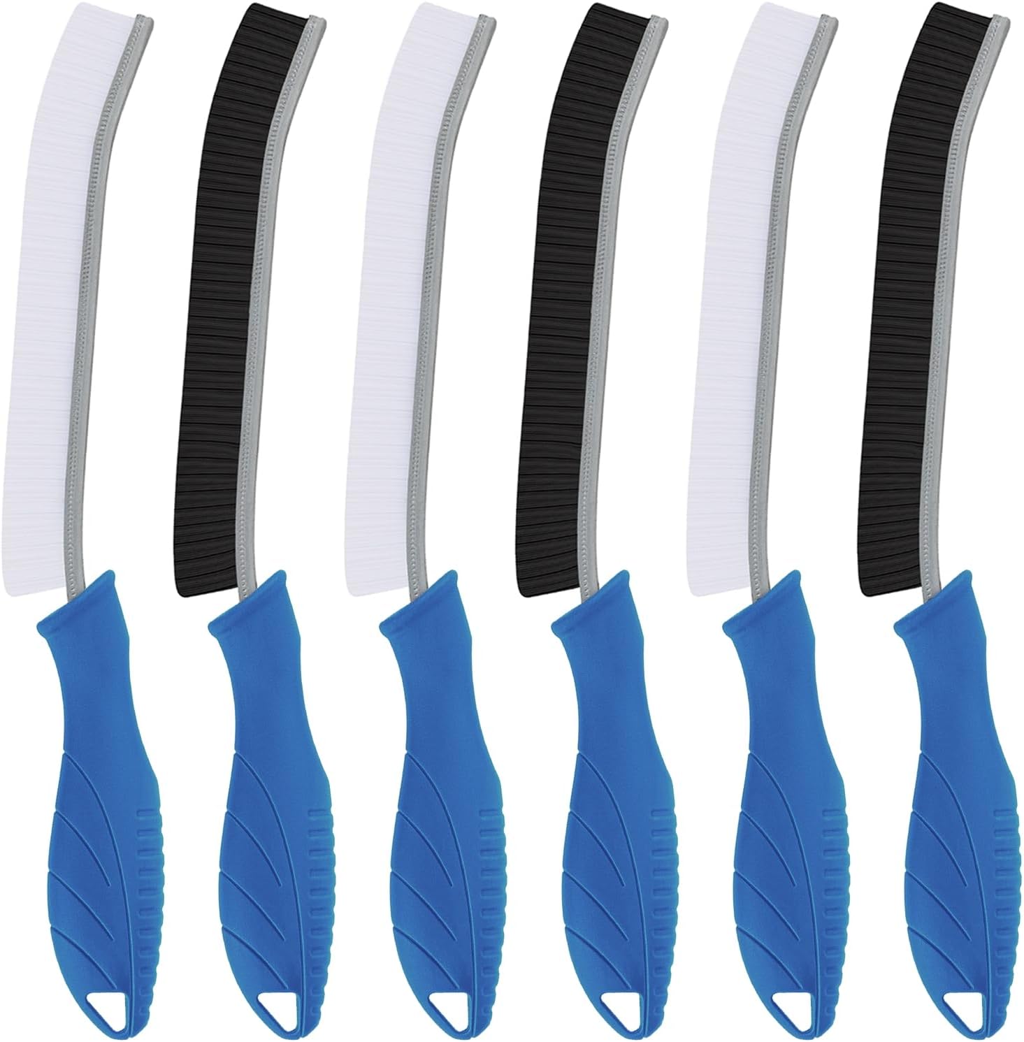 Set Mit 2 Feinen Bürsten – Blaues Nylon – Gründliche Reinigung Von Ecken – Für Bad Und Küche – 6 Cm