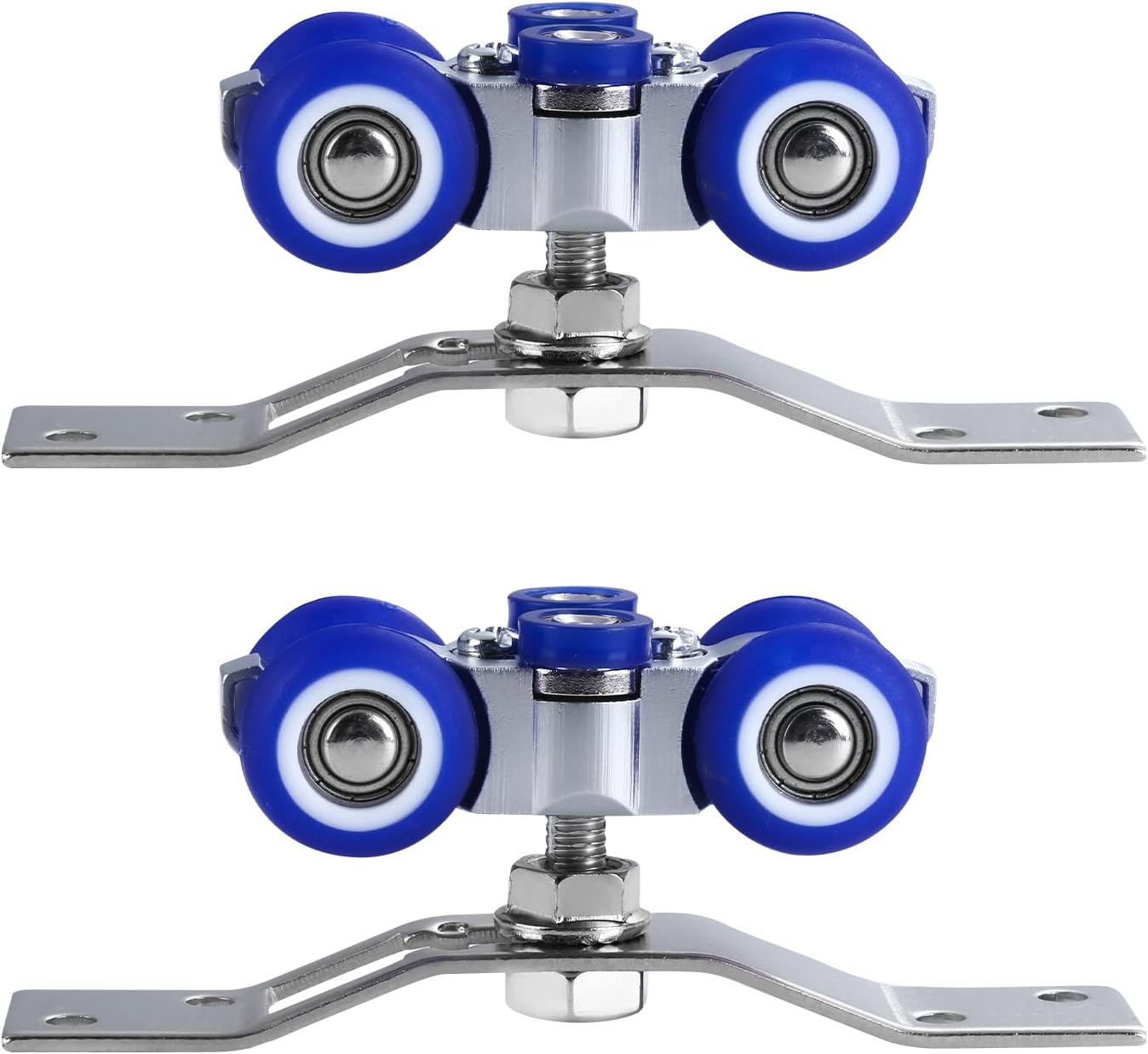 Schiebetürrollen – 2er-set – Edelstahl – 360°-drehung – Für Falttüren Und Schränke – Blau