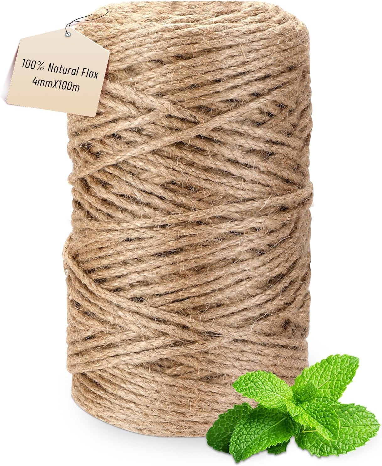 Juteschnur – 100 M – 4 Mm – Natur – Stark – Garten Und Basteln