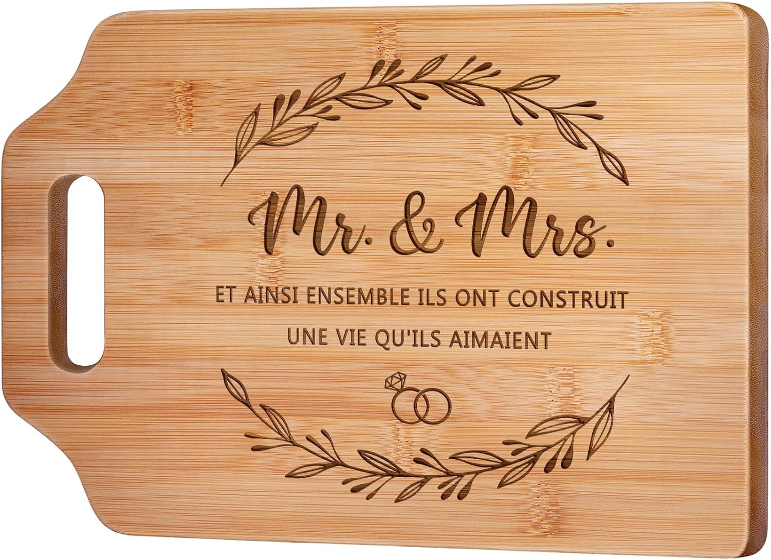 Hochzeitsgeschenk Für Paare – Handgefertigtes Bambus-schneidebrett „mr & Mrs“, Einzigartiges Hochzeitsgeschenk Für Braut Und Bräutigam, Geschenk Zum Hochzeitstag