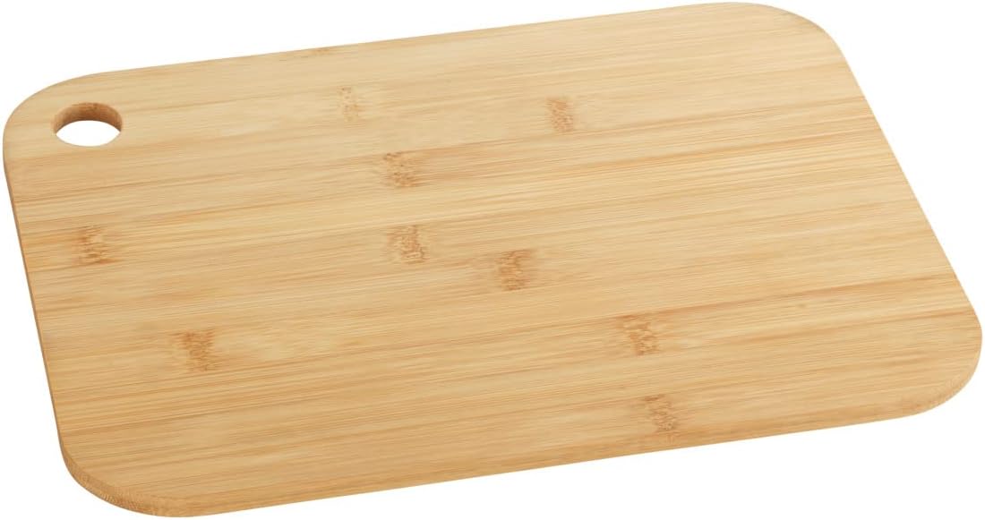 Bambus-schneidebrett M+ – Küchenbrett Mit Griffloch, Schützt Die Klinge, Bambus, 33 X 0,8 X 25 Cm, Braun