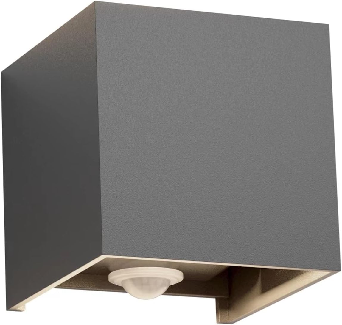 Wandleuchte – 12 W – Aluminium – Bewegungsmelder – Innen/außen – Dunkelgrau