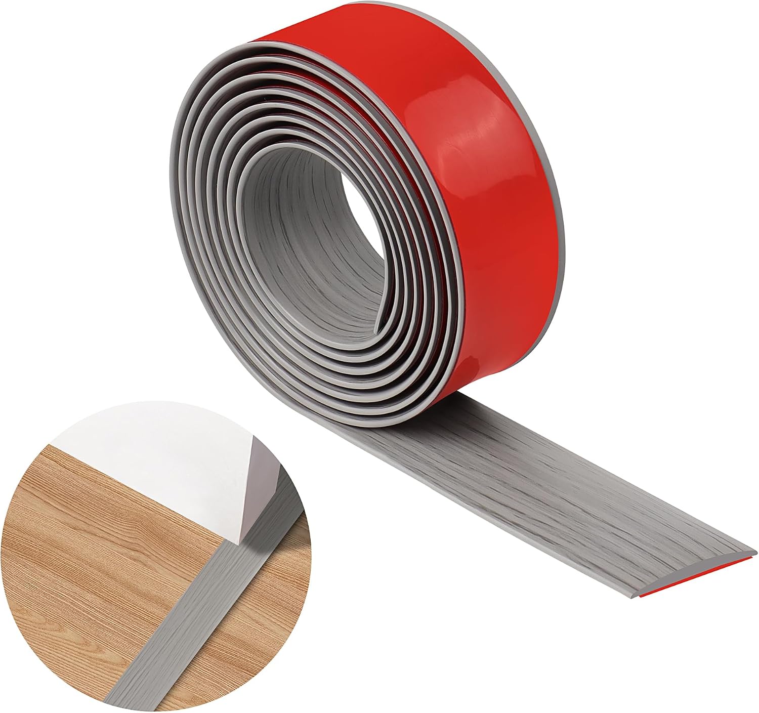 Übergangsprofil Für Fußböden – 1 Stück – Selbstklebendes Pvc – Wasserdichte Dehnungsfuge – Türen Und Fenster – Dunkelgrau, 4 Cm