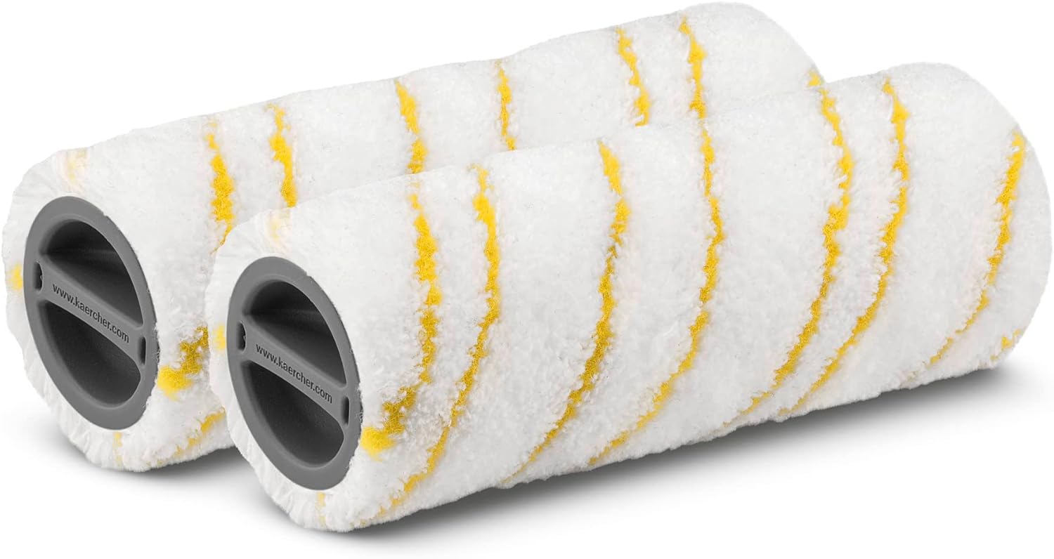 Ersatzwalzen – 2er-pack – Gelbe Mikrofaser – Waschbar Bei 60 °c – Für Bodenstaubsauger – 61 X 124 X 209 Mm