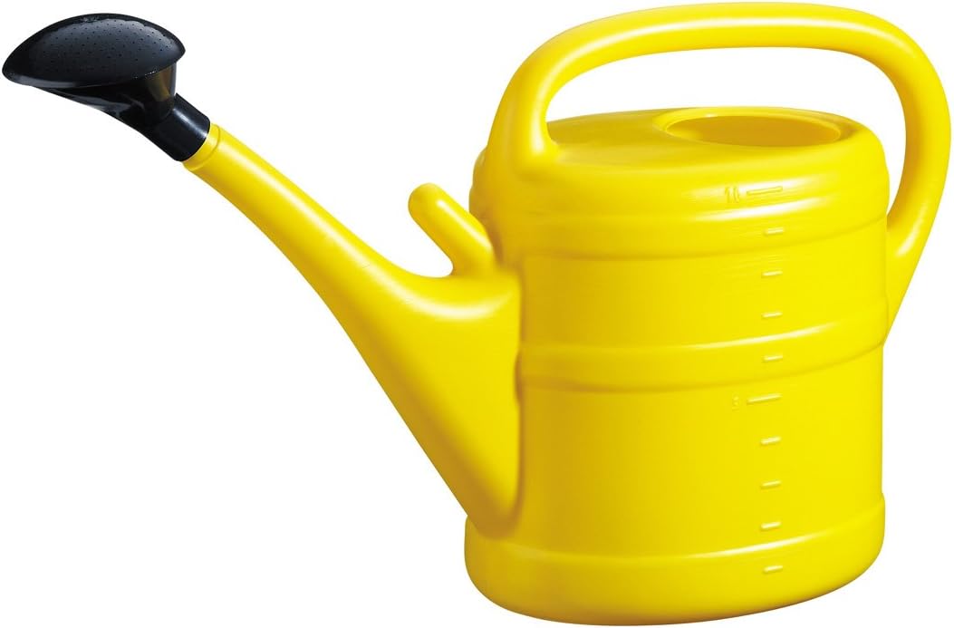 10-liter-gartengießkanne – Robustes, Gelbes Plastik – Abnehmbarer Ausguss – Ideal Für Blumen- Und Gemüsegärten – Gelb
