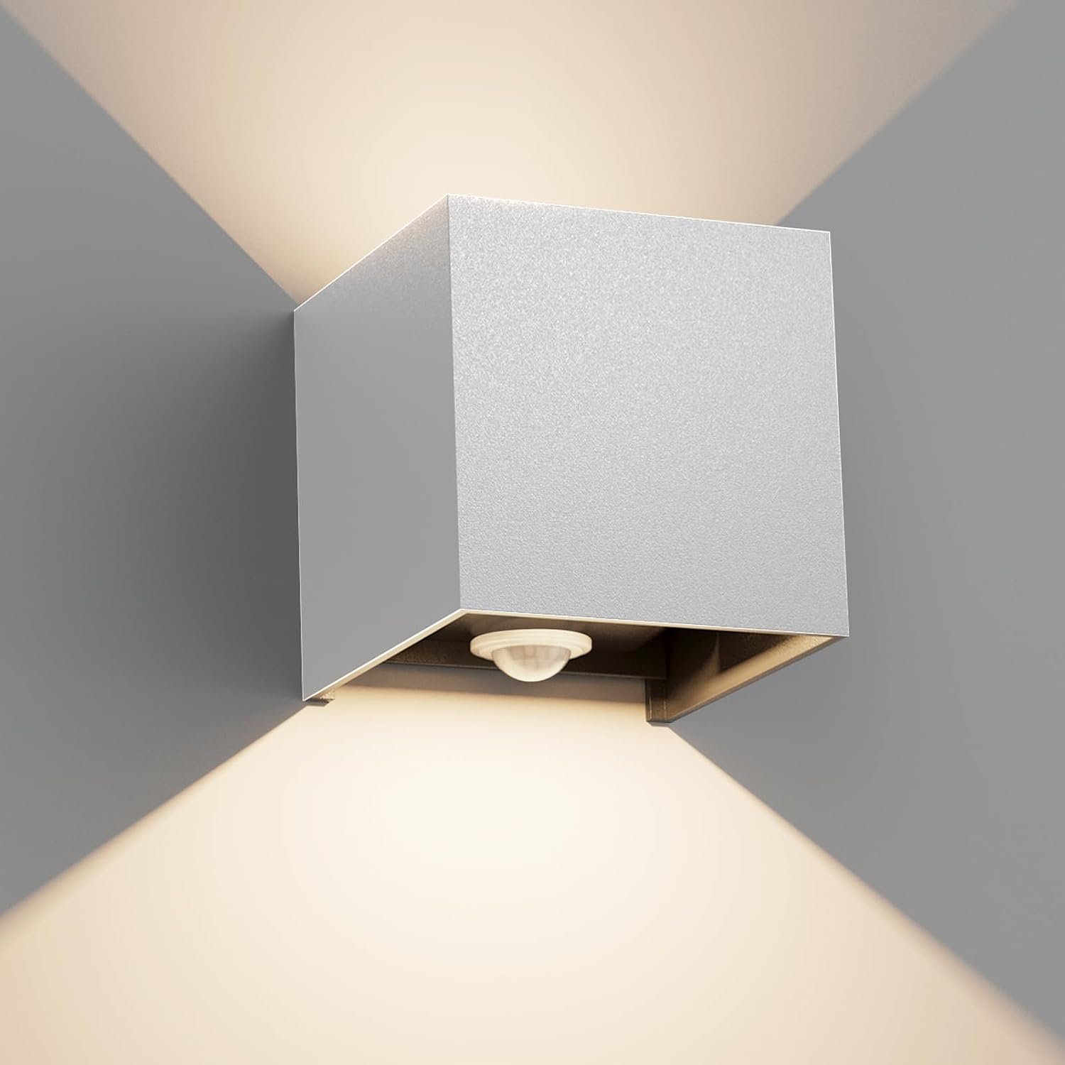 Außenwandleuchte – 12 W – Aluminium – Bewegungsmelder – Ip65 – Grau