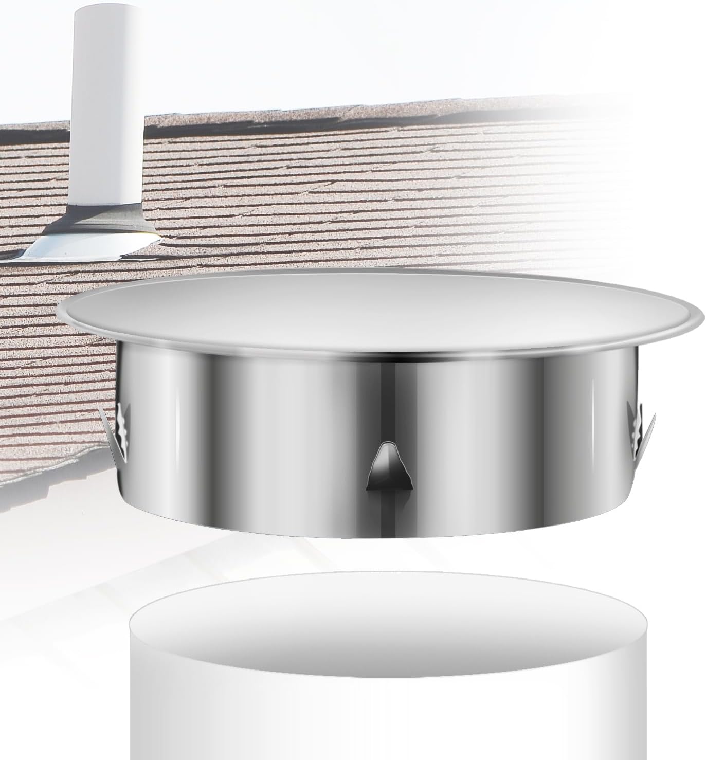 Kaminabdeckung – 1 Stück – Edelstahl – Luftdicht Und Zugluftdicht – Für 160-mm-ofenrohre – Silber