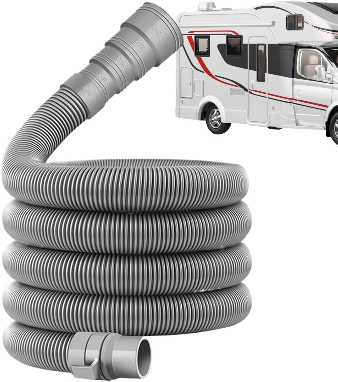 Ablaufschlauch – 1 Stück – Kunststoffverbund – Flexibel Und Verstellbar – Für Wohnmobile Und Wohnwagen – Durchmesser 28 Mm Bis 42 Mm