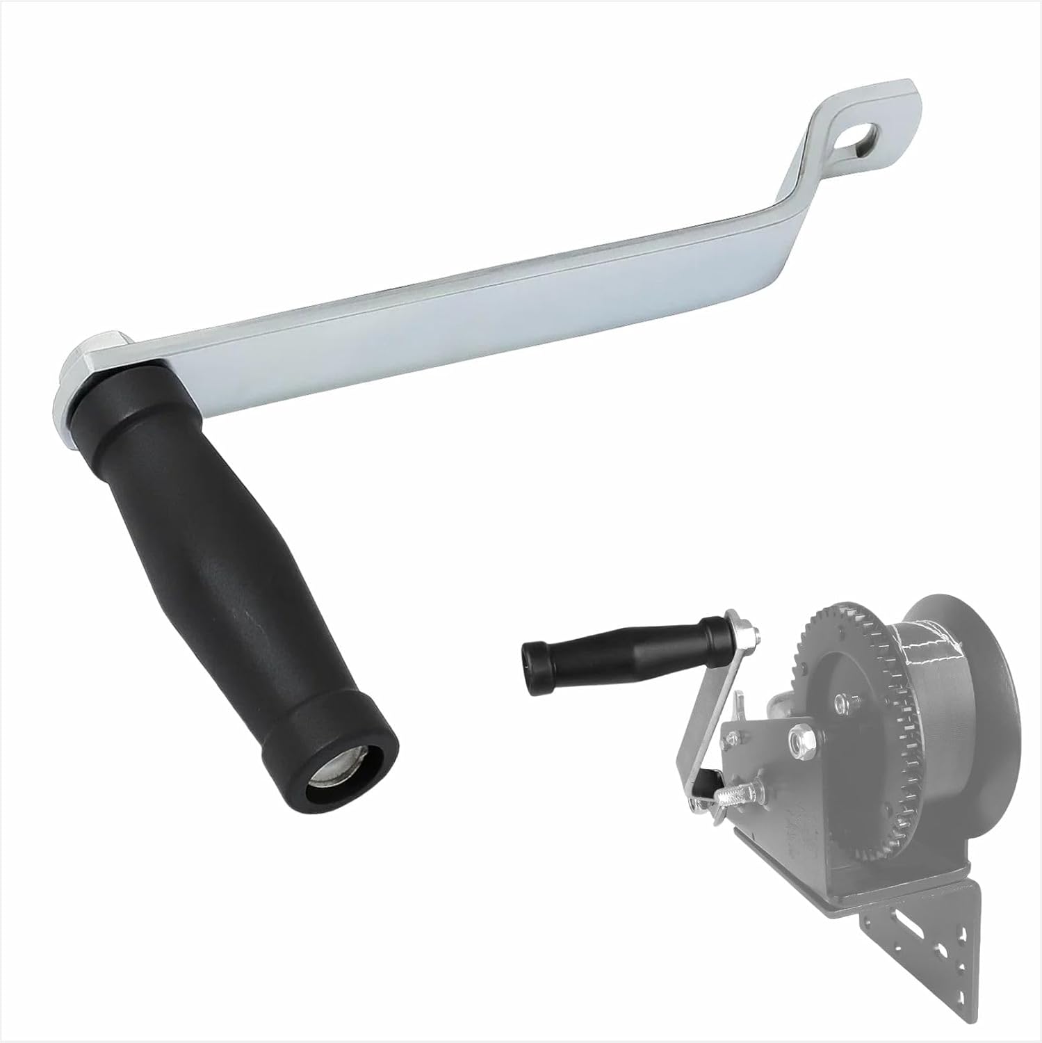 Windenkurbel – 1 Stück – Verzinkter Stahl – Rutschfest – Für Bootsanhänger – 19 Cm