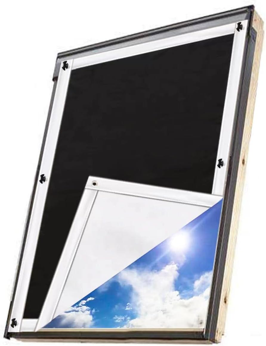 Velux Mk04 Verdunkelungsrollo 60x78cm - Kein Bohren Erforderlich - Thermosilber - Uv-schutz - Für Schlafzimmer Und Dachboden