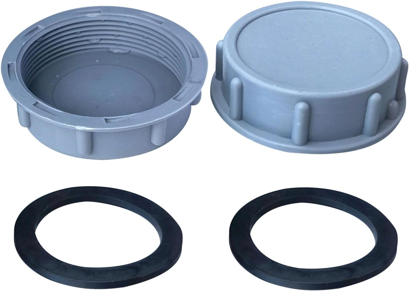 54-mm-pvc-rohrstopfen – 2er-pack, Grau – Wasserdichte Abdichtung Mit Innengewinde Und Gummidichtung Für Küchen- Und Badezimmerabflüsse