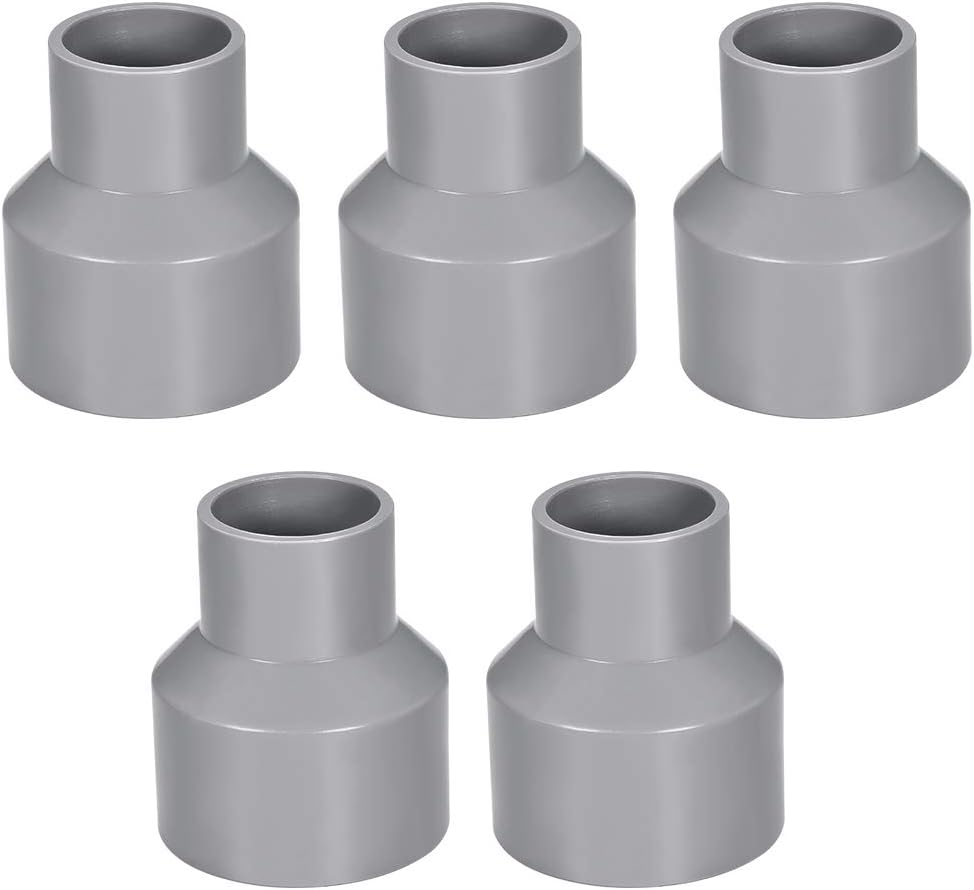 Dwv Hub 40 Pvc-rohrreduzierstück, Grau, 32 Mm X 50 Mm, Muffe, 5 Stück - B07s36dj5c