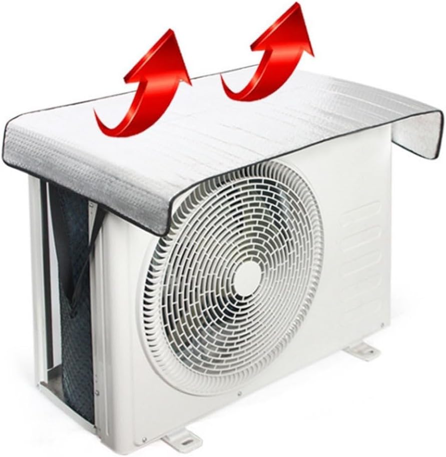 Isolierabdeckung Für Außenklimaanlagen – 1 Stück – Silberne Aluminiumfolie – Schutz Vor Sonne Und Regen – Für Wohngebäude – 120 X 60 Cm