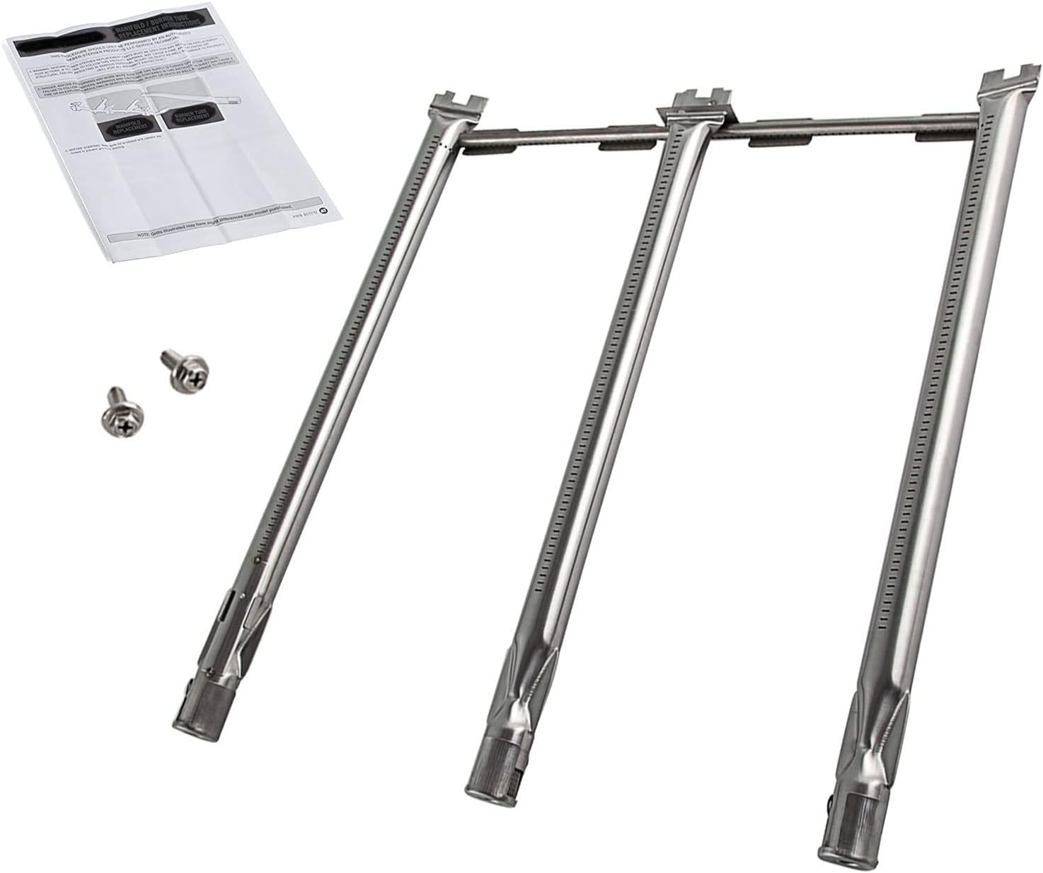 Gasbrenner Aus Edelstahl – 3-teiliges Set – Korrosionsbeständig – Für Weber Spirit 300 Serie – 45,7 Cm Und 38,7 Cm