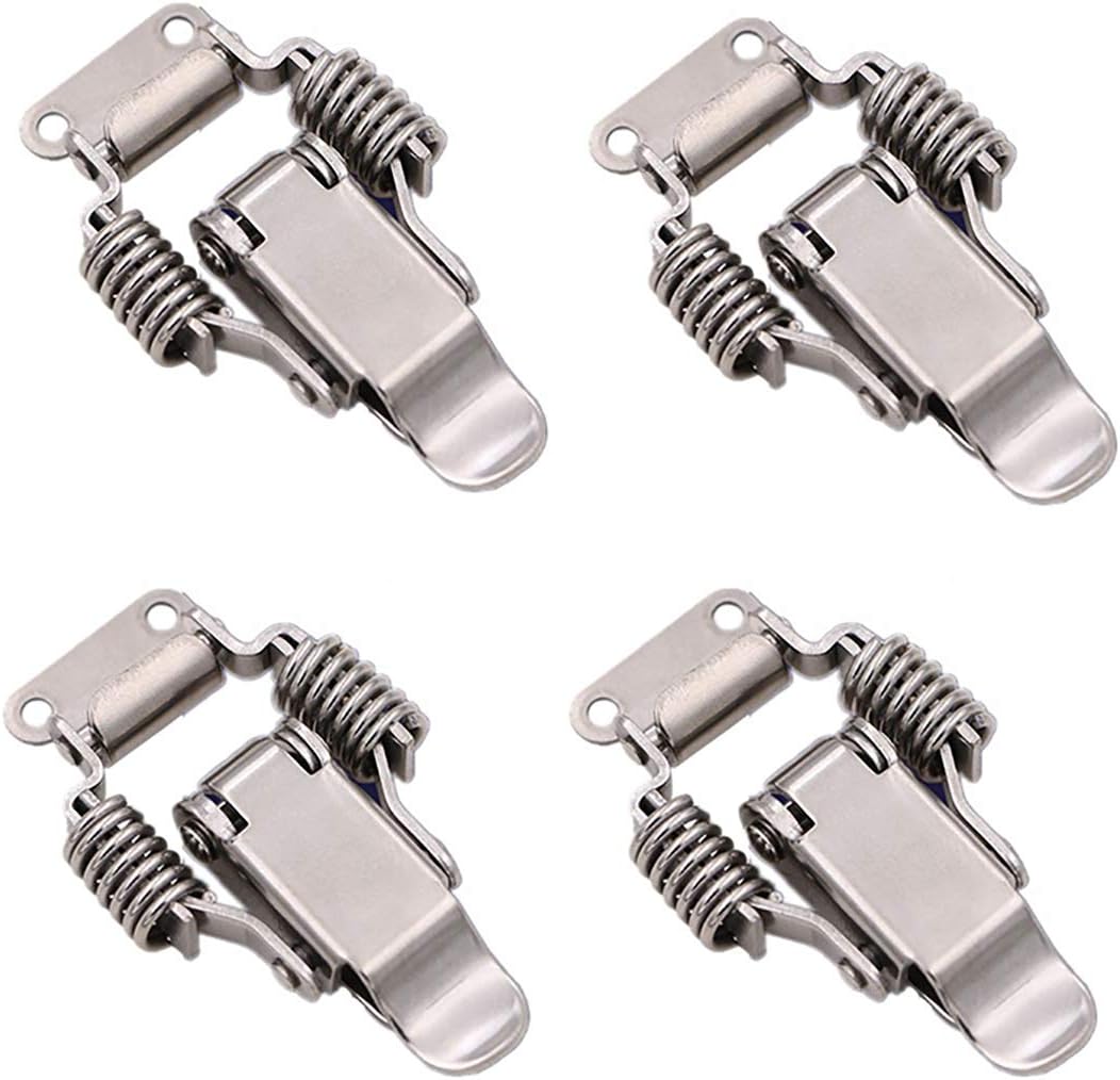 Set Mit 4 Hebelverschlüssen Aus Edelstahl – Robuster Schnellverschluss Für Metallkisten, Schubladen Und Schränke – Abmessungen: 67,2 X 12,4 Mm