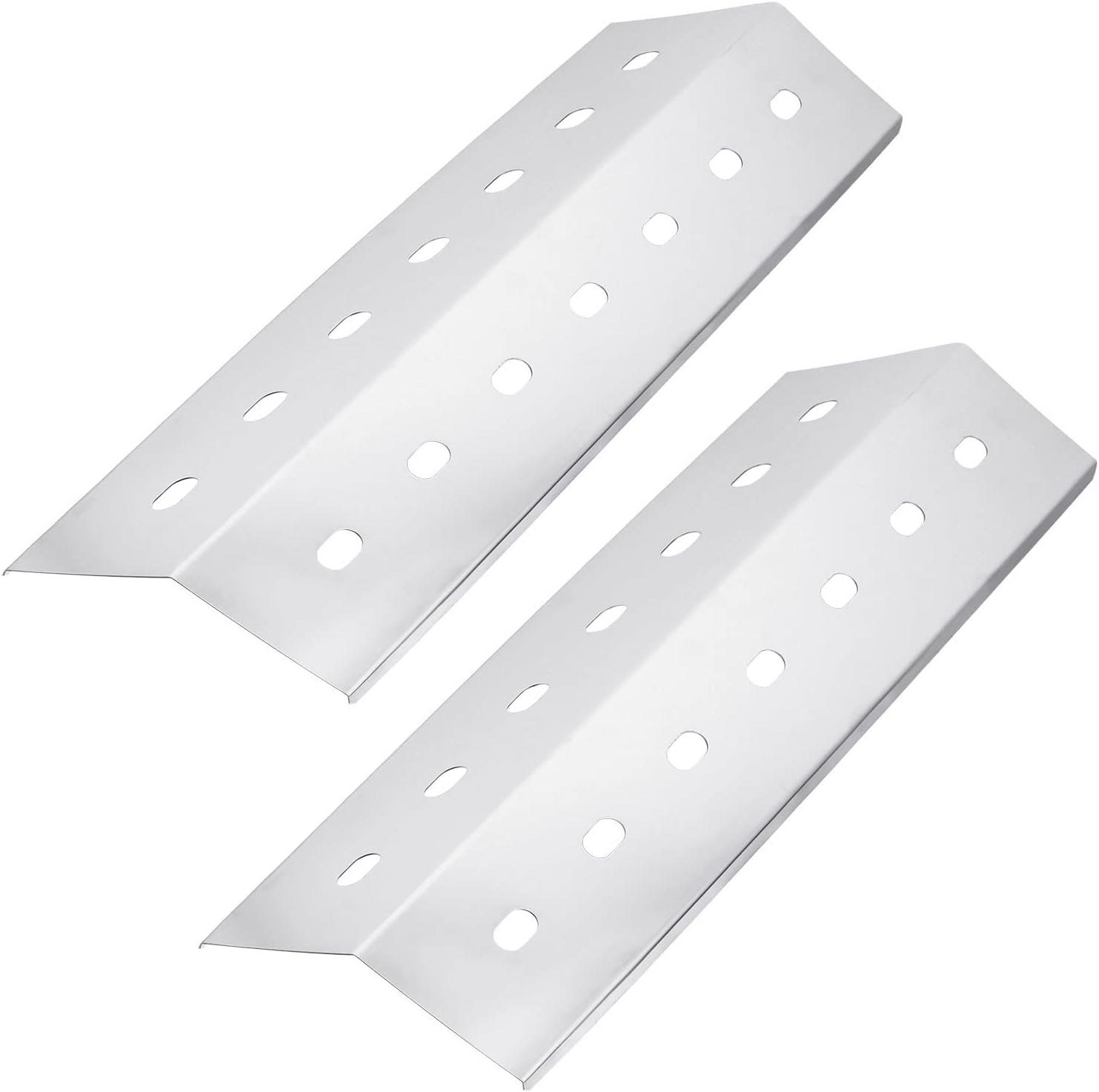 Brennerabdeckung Für Grills – 2er-set – Edelstahl – Universeller Hitzeverteiler – Für Verschiedene Gasgrillmodelle – 41 X 14 Cm