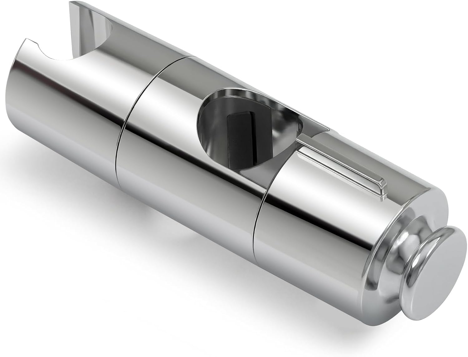 Duschkopfhalterung – 1 Stück – Chrom-abs – Verstellbar Von 19 Bis 25 Mm Mit Haken – Familienbadezimmer – Silber