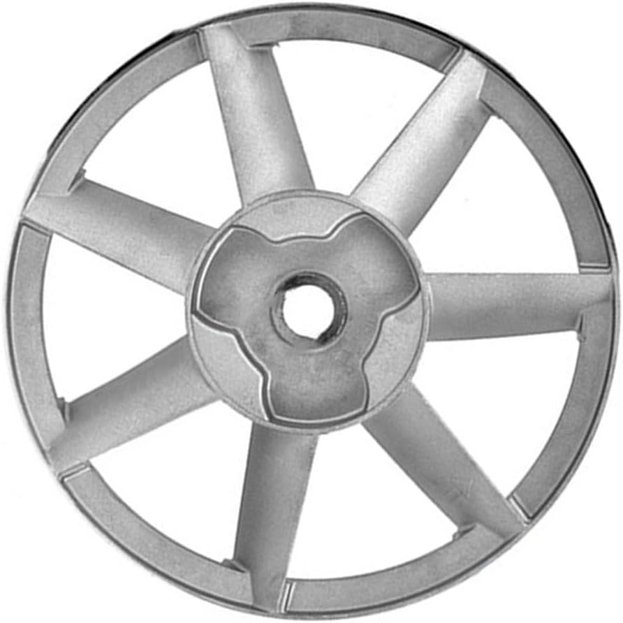 Luftkompressorriemenscheibe – 1 Stück – Silberfarbenes Metall – Einrillig, Typ A – Für Zweizylinderkompressoren – Durchmesser 265 Mm