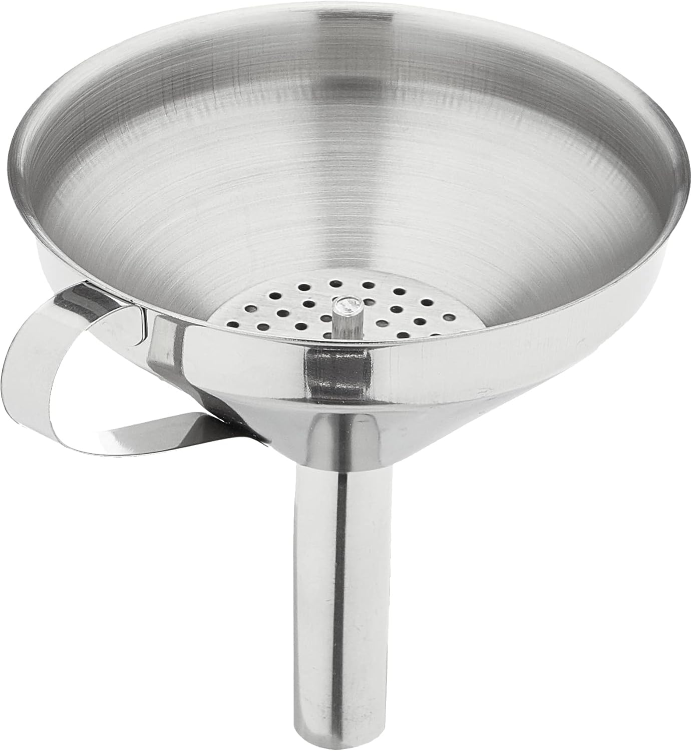 Edelstahltrichter – 1 Stück – Edelstahl – Integrierter Filter Und Präziser Ausguss – Für Küche Und Bar – Durchmesser 10 Cm