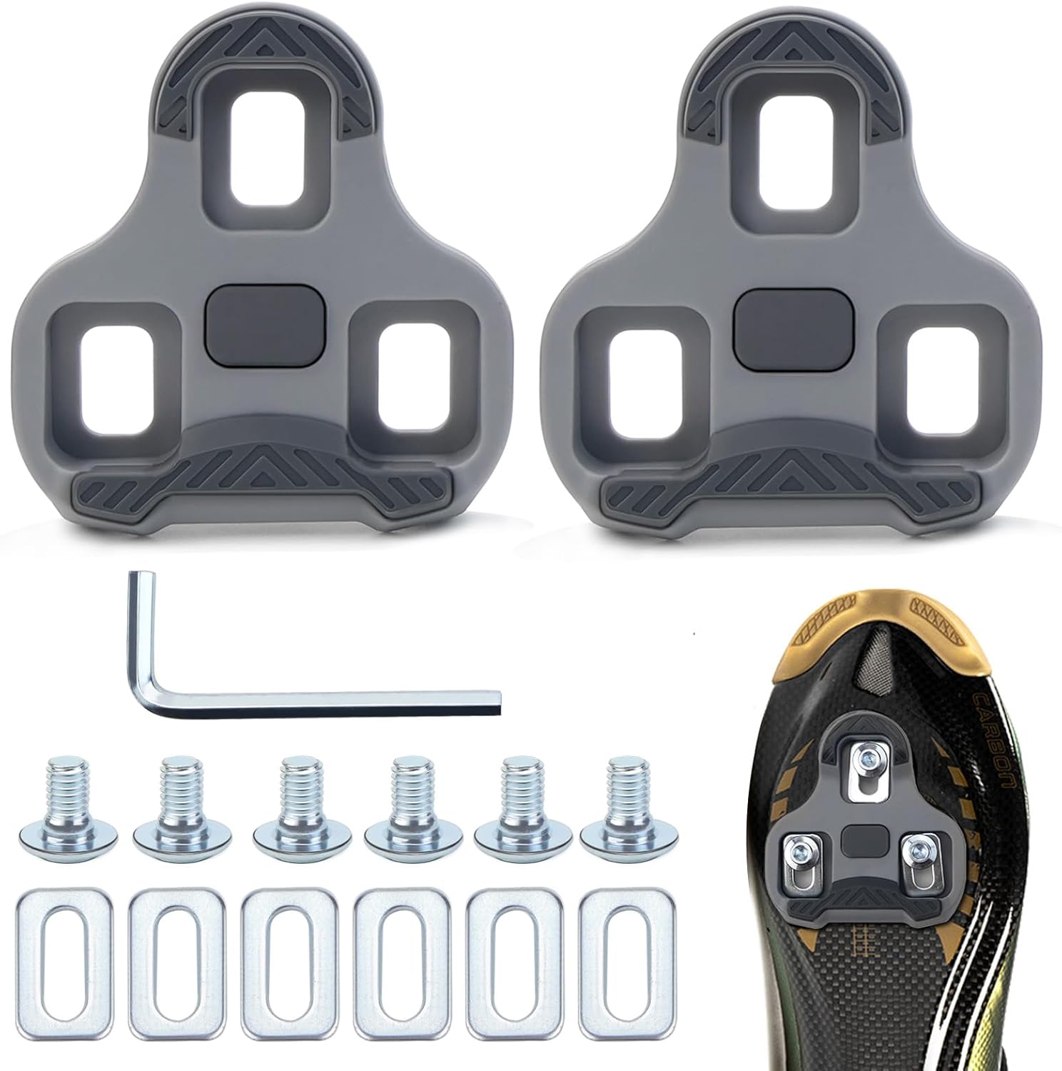 Look Keo Rennrad-cleats – 2er-set – Graues Tpu 4,5° – Kompatibel Mit Blade Classic – Für Ambitionierten Radsport