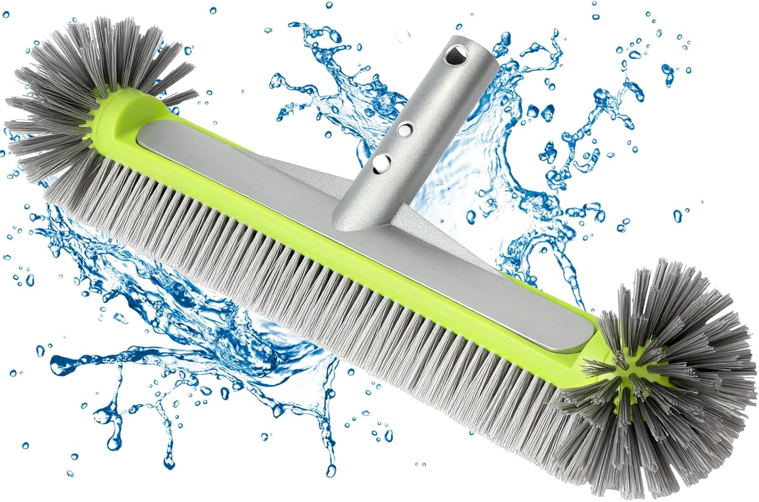 Runde Poolbürste 43 Cm – 3-teiliges Set, Dichtes Nylon – Reinigung Von Wänden Und Ecken – Für Fliesen Und Beton – Stiel Nicht Im Lieferumfang Enthalten