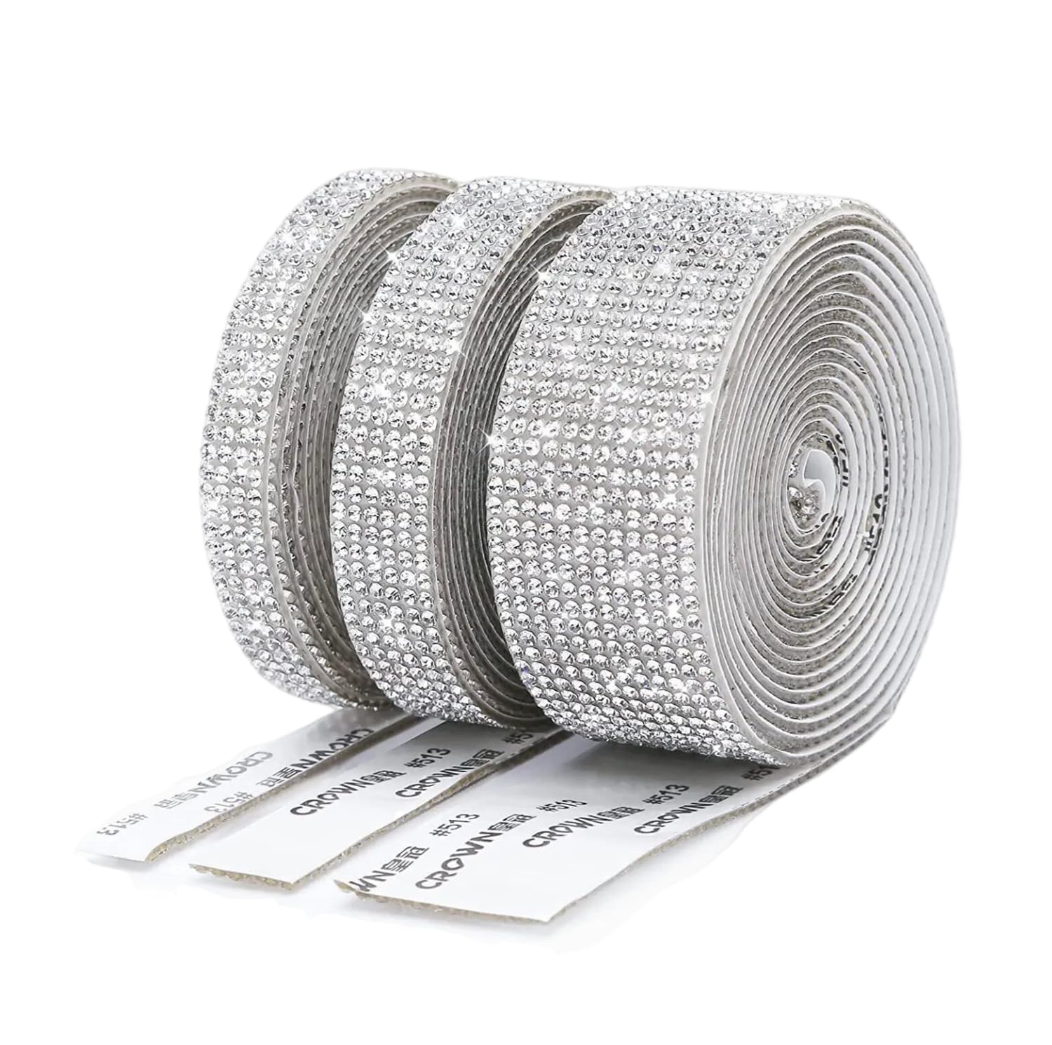 Selbstklebendes Strassband – 3 Rollen – Harz Und Papier – Glänzende Dekoration – Fahrzeuge Und Bastelarbeiten – Breiten Von 9 Mm Bis 25 Mm