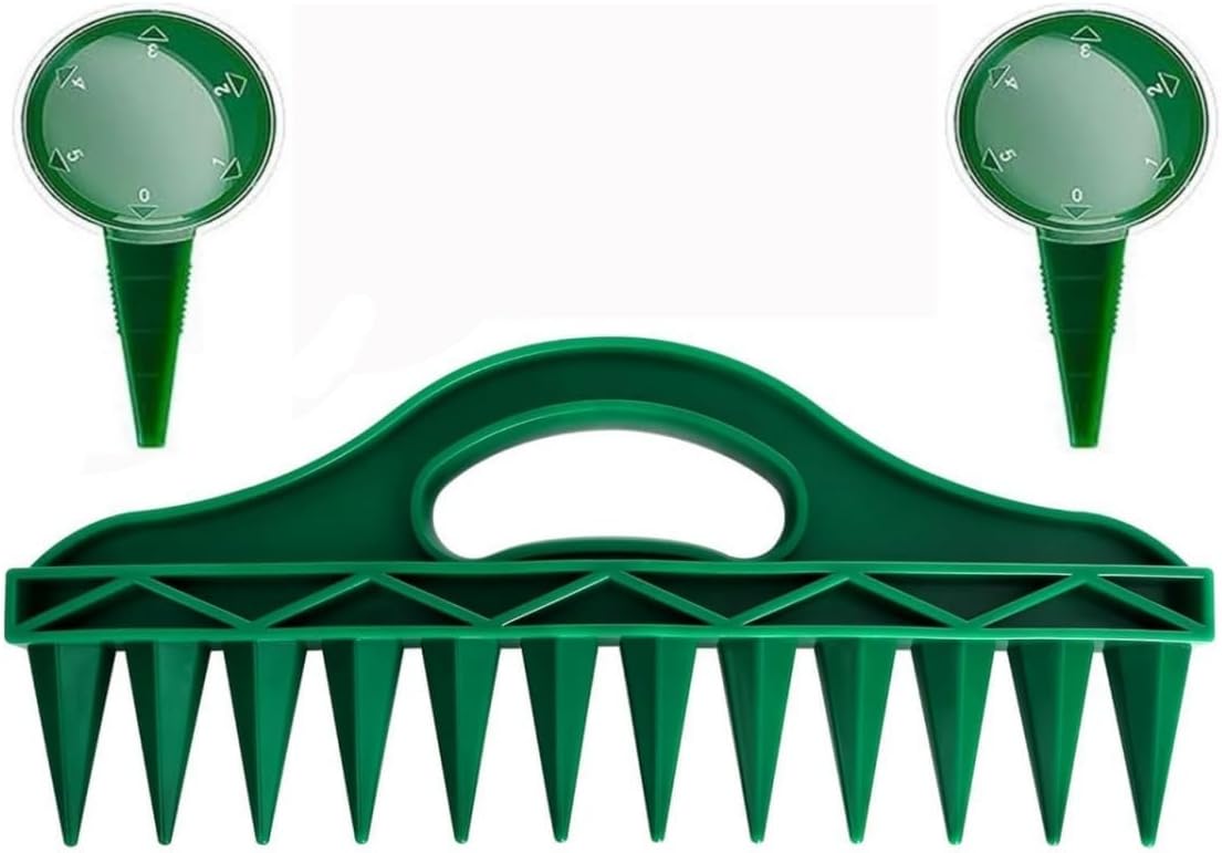 Sämaschine – 3-teiliges Set – Robustes Kunststoff – Präzise Verteilung Mit 12 Löchern – Ideal Für Gemüse Und Blumen – Grün Und Kompakt